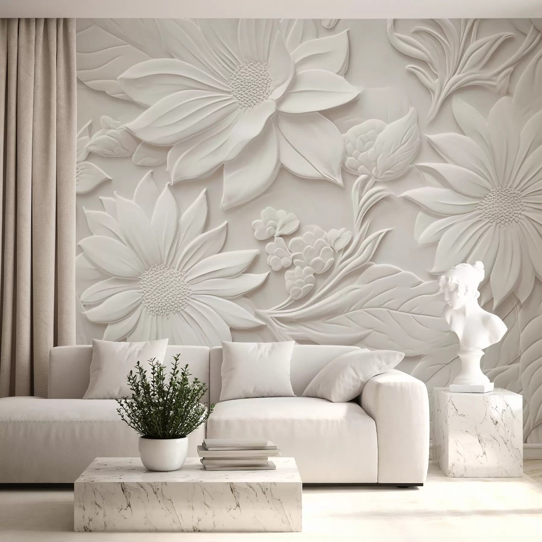 wall murals 3-D flowers u96695