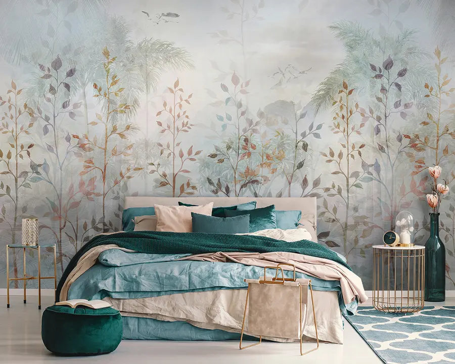 wall murals Landscape with plants and trees u96446