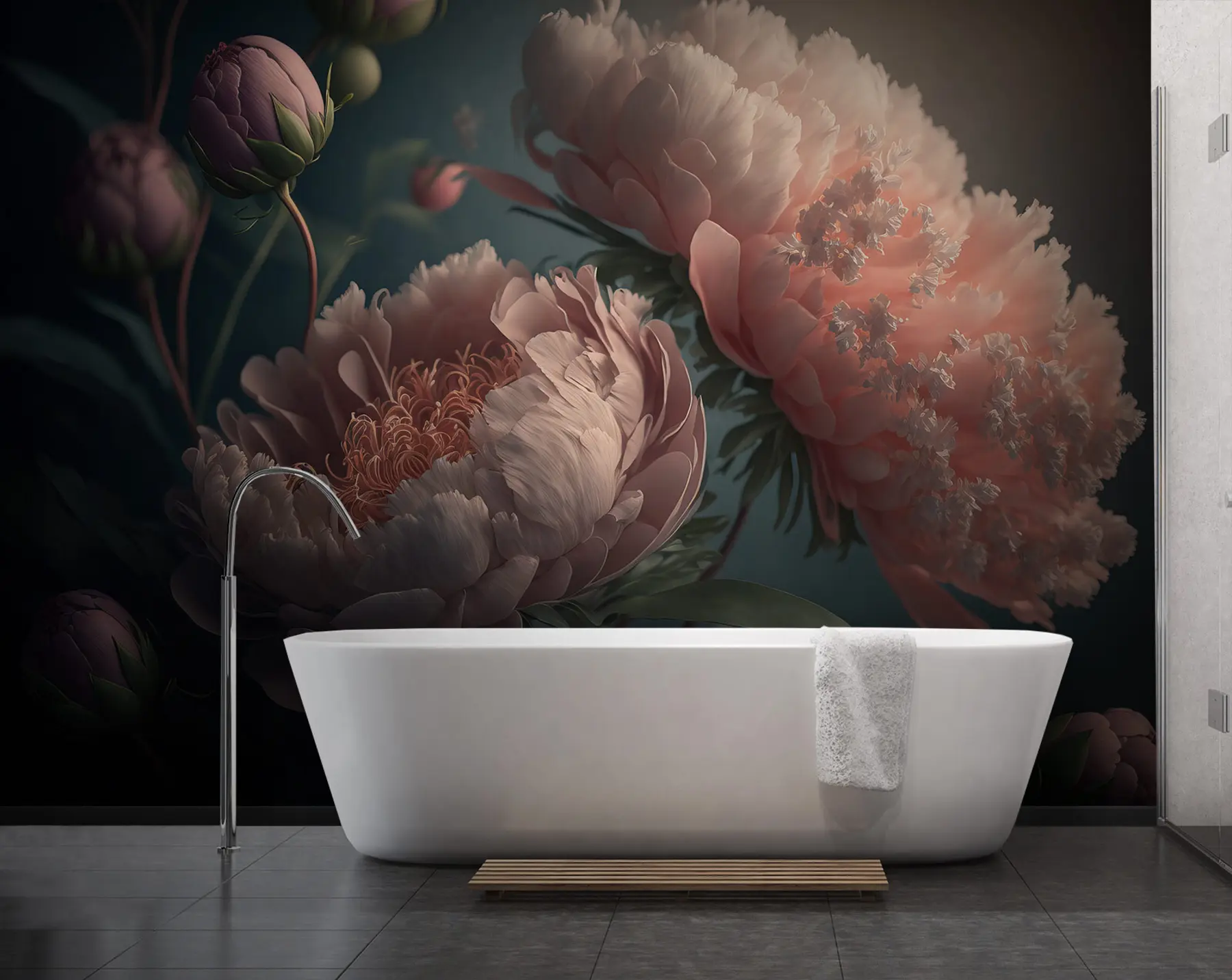 wall murals Twilight flowers u96633