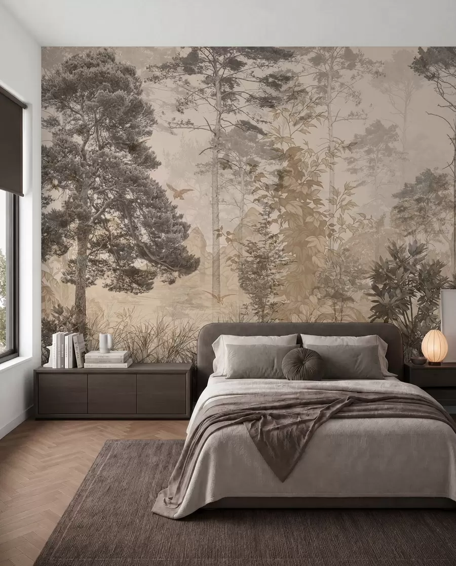 wall murals Grunge forest u97057