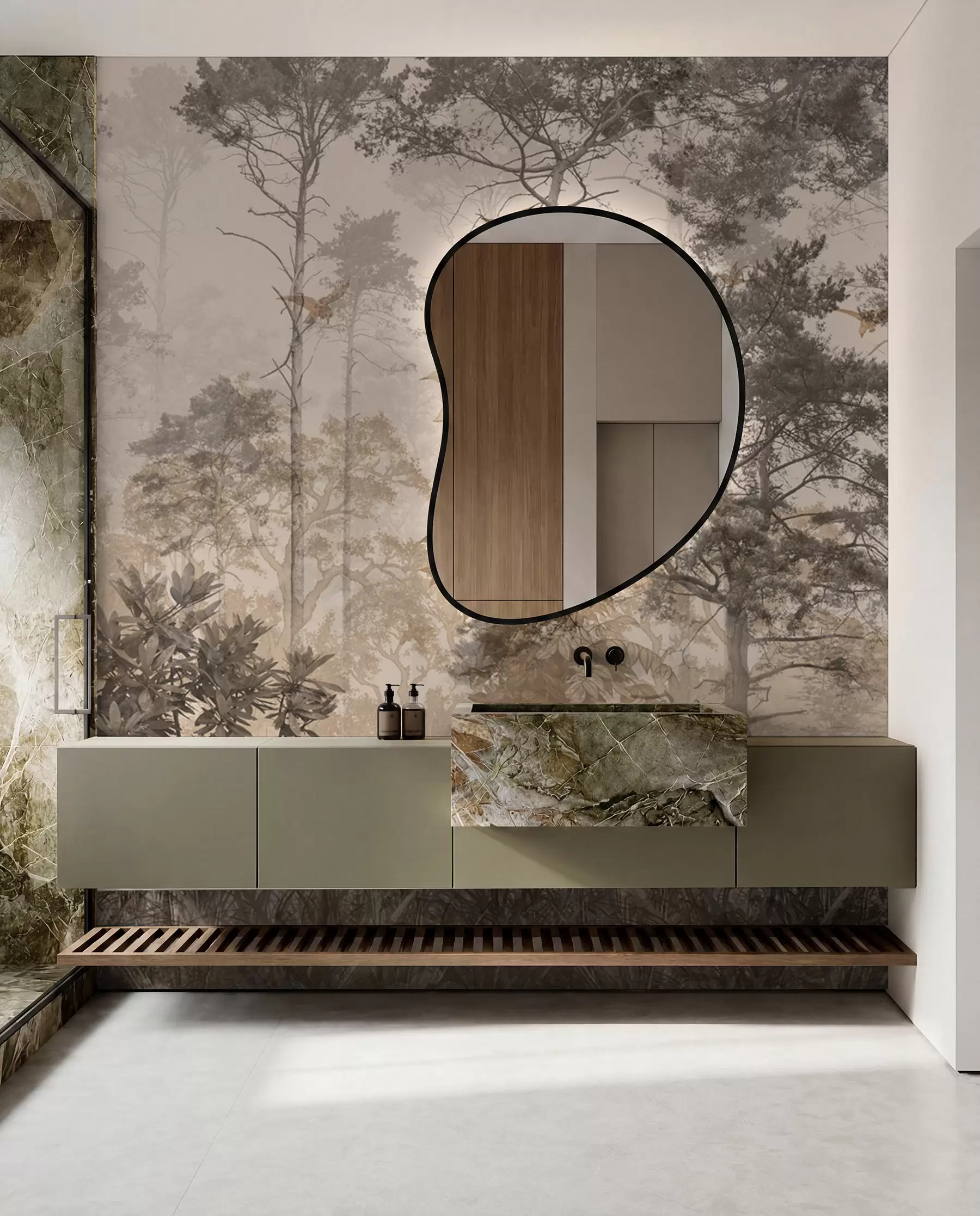 wall murals Grunge forest u97057