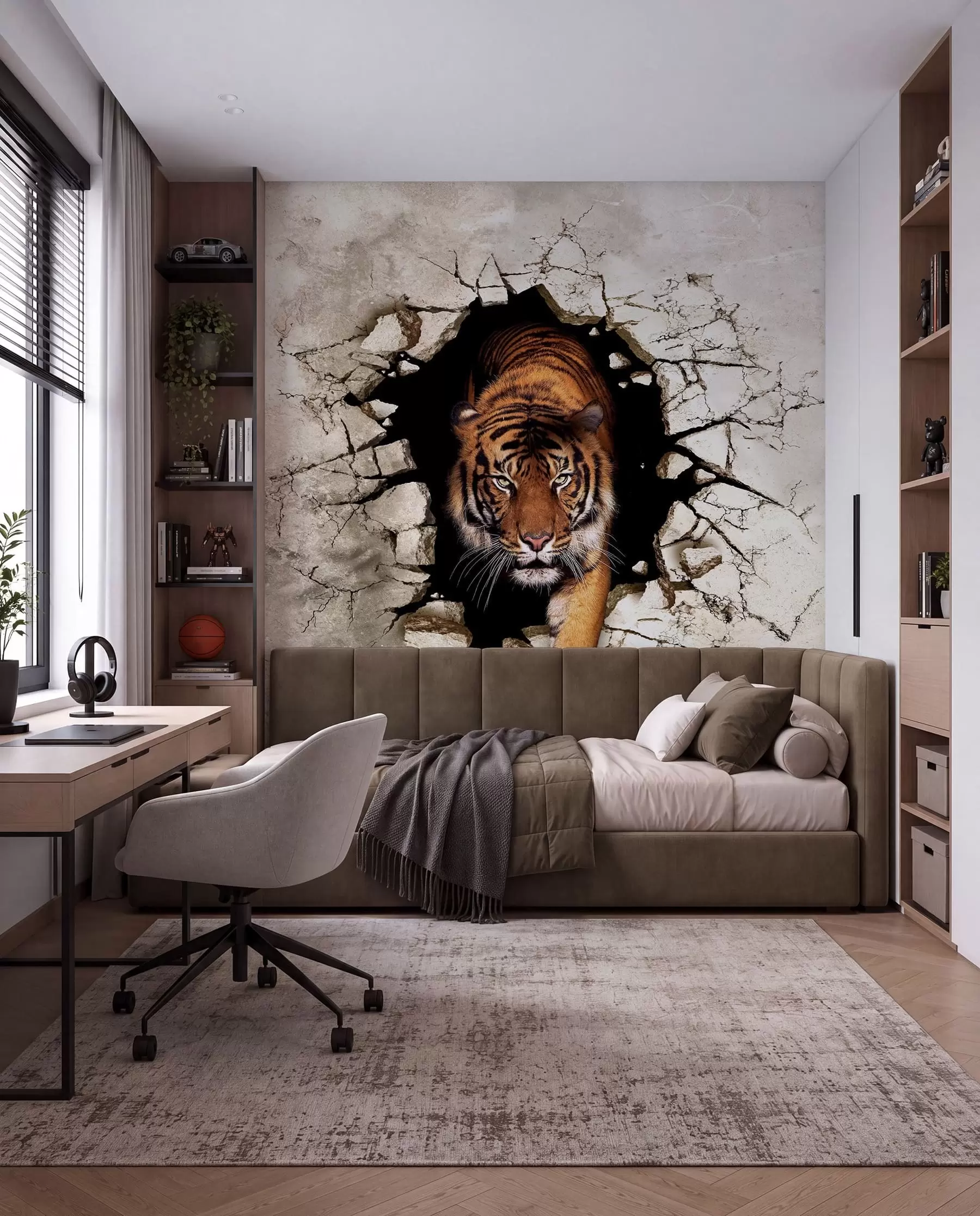 wall murals 3D tiger u97031