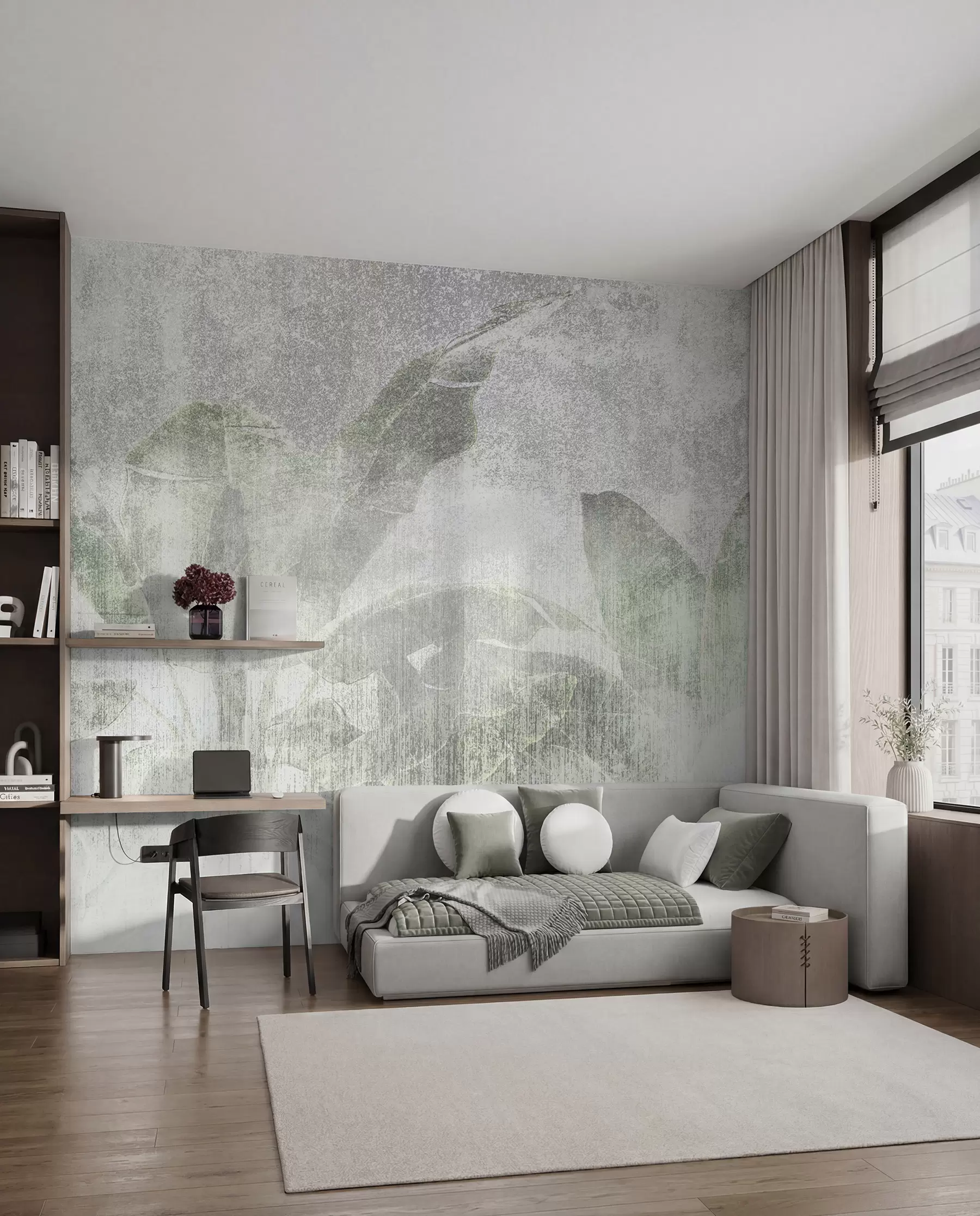 wall murals Tropical palm trees loft style u97030