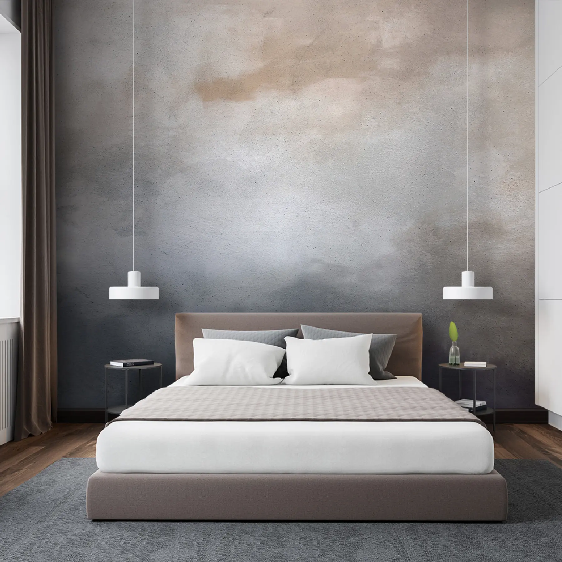 wall murals Smoky concrete u97229
