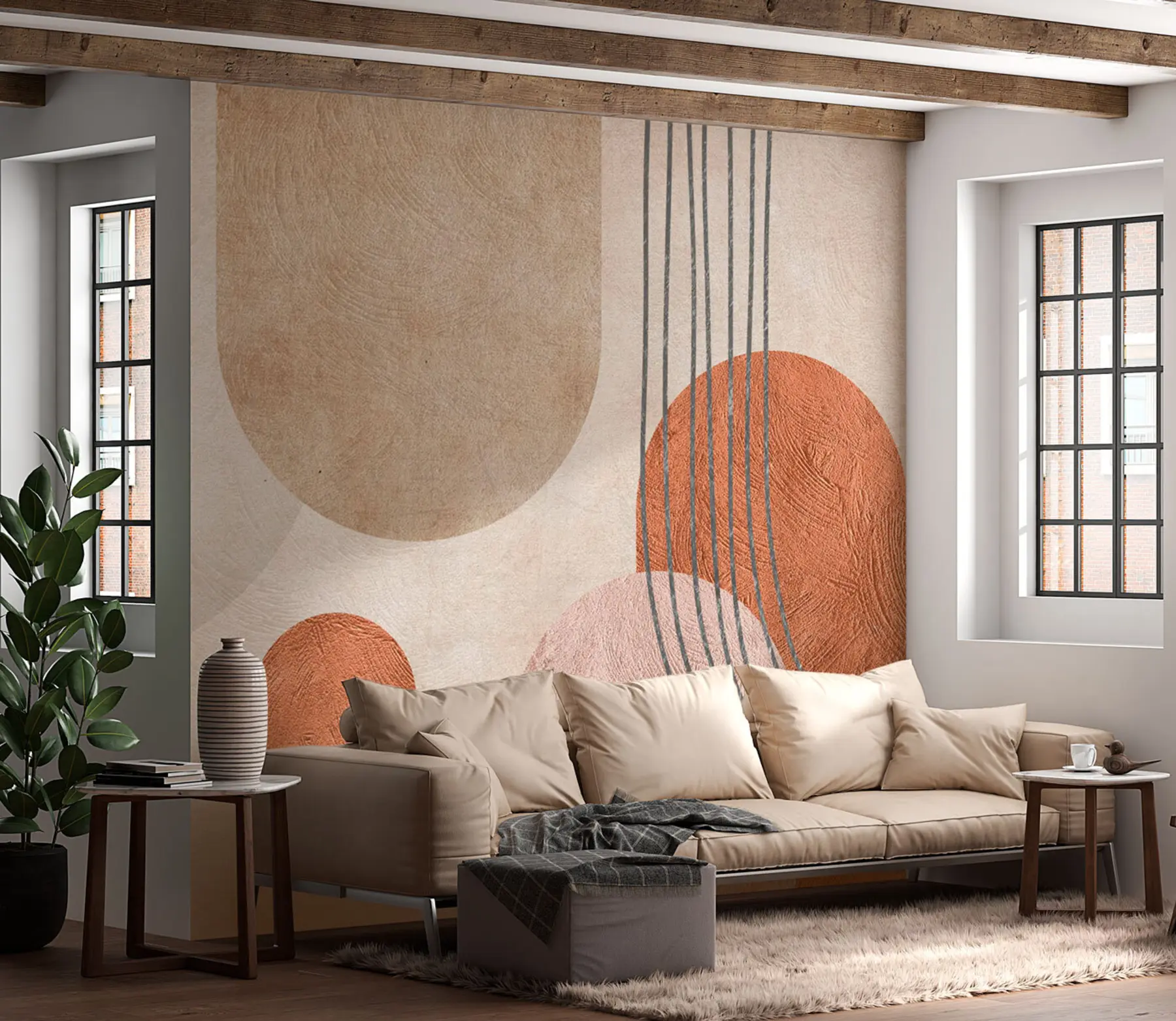 wall murals Abstract boho pattern u97255