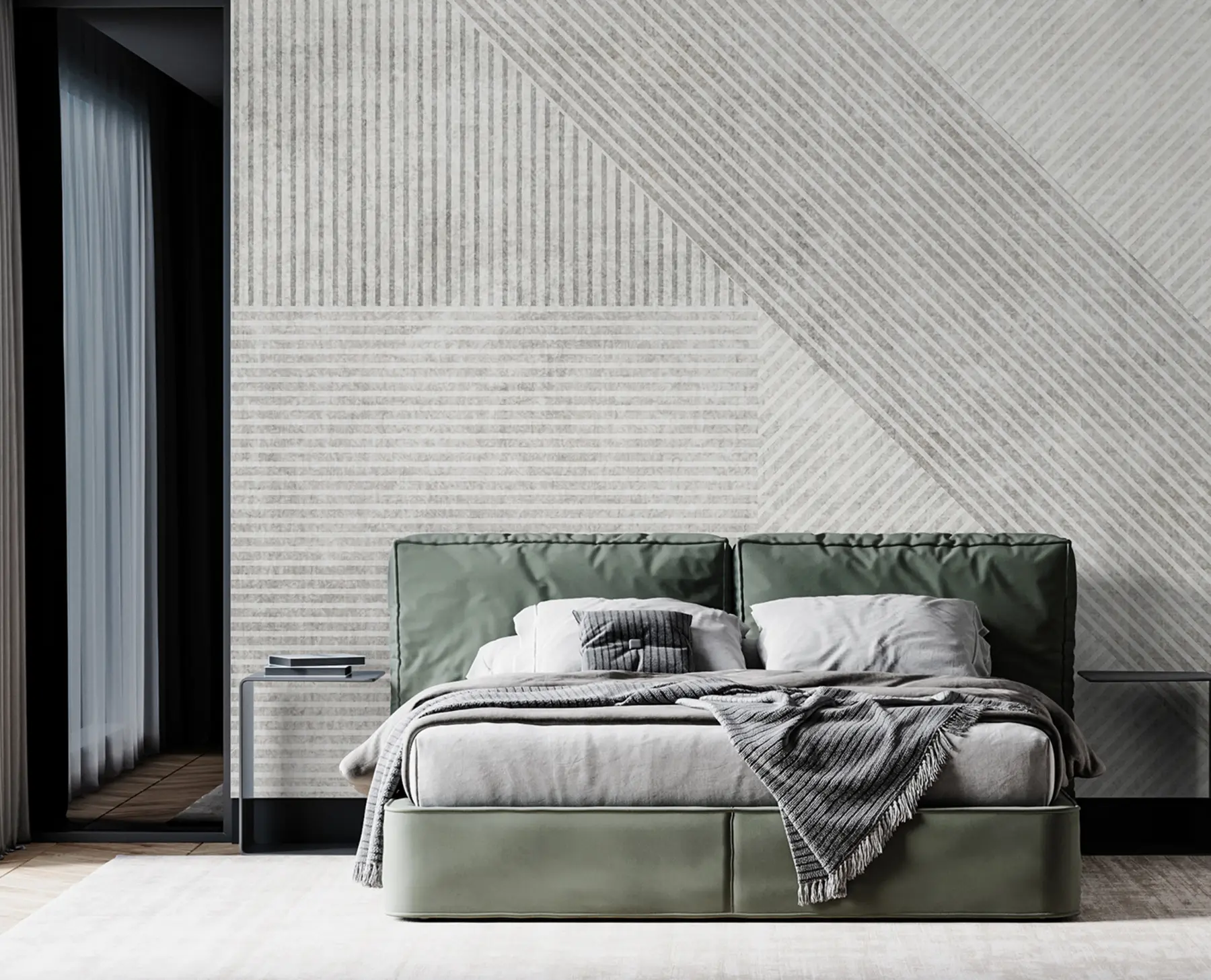 wall murals Geometric vintage lines u96331