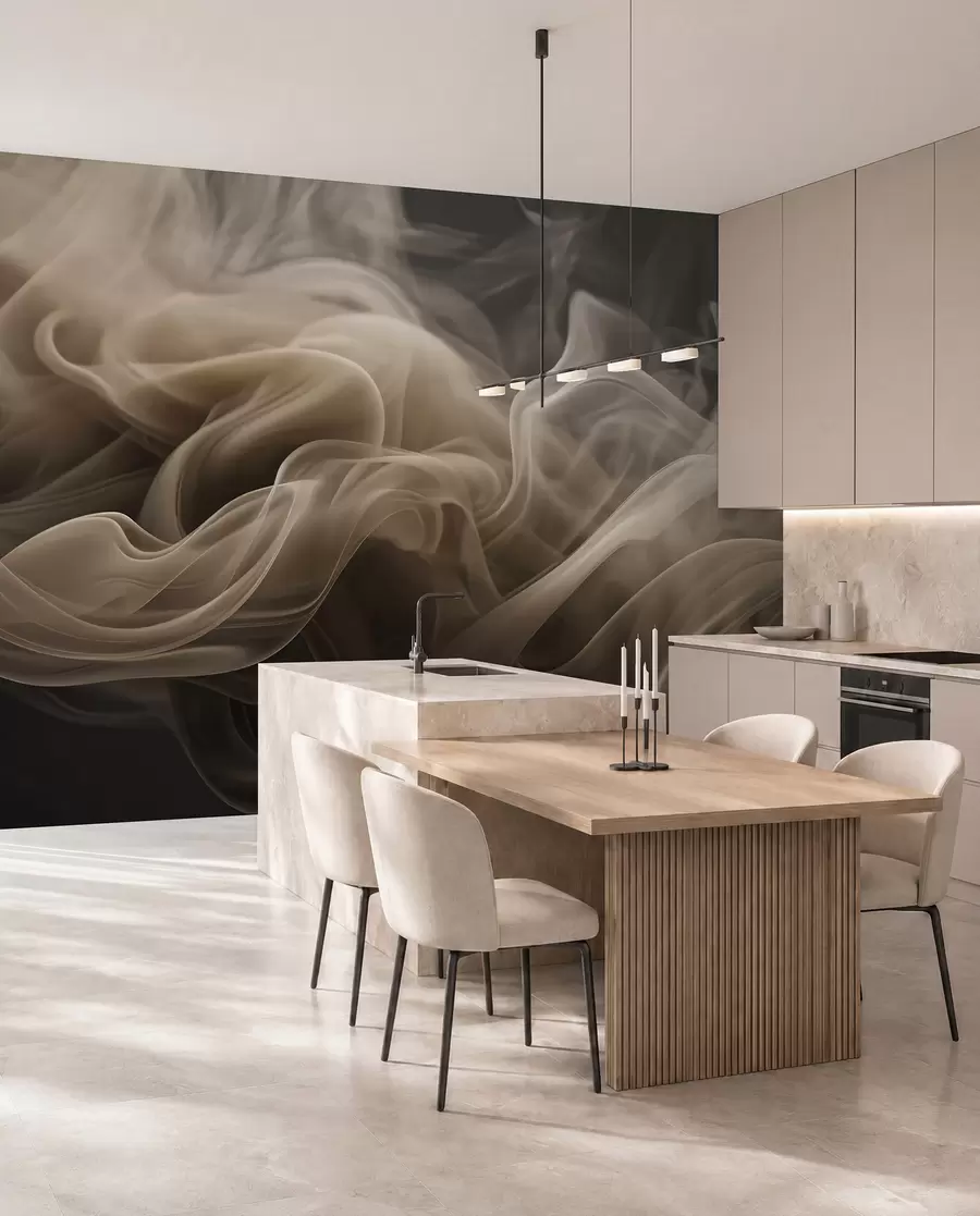 wall murals Abstract waves of smoke u96591