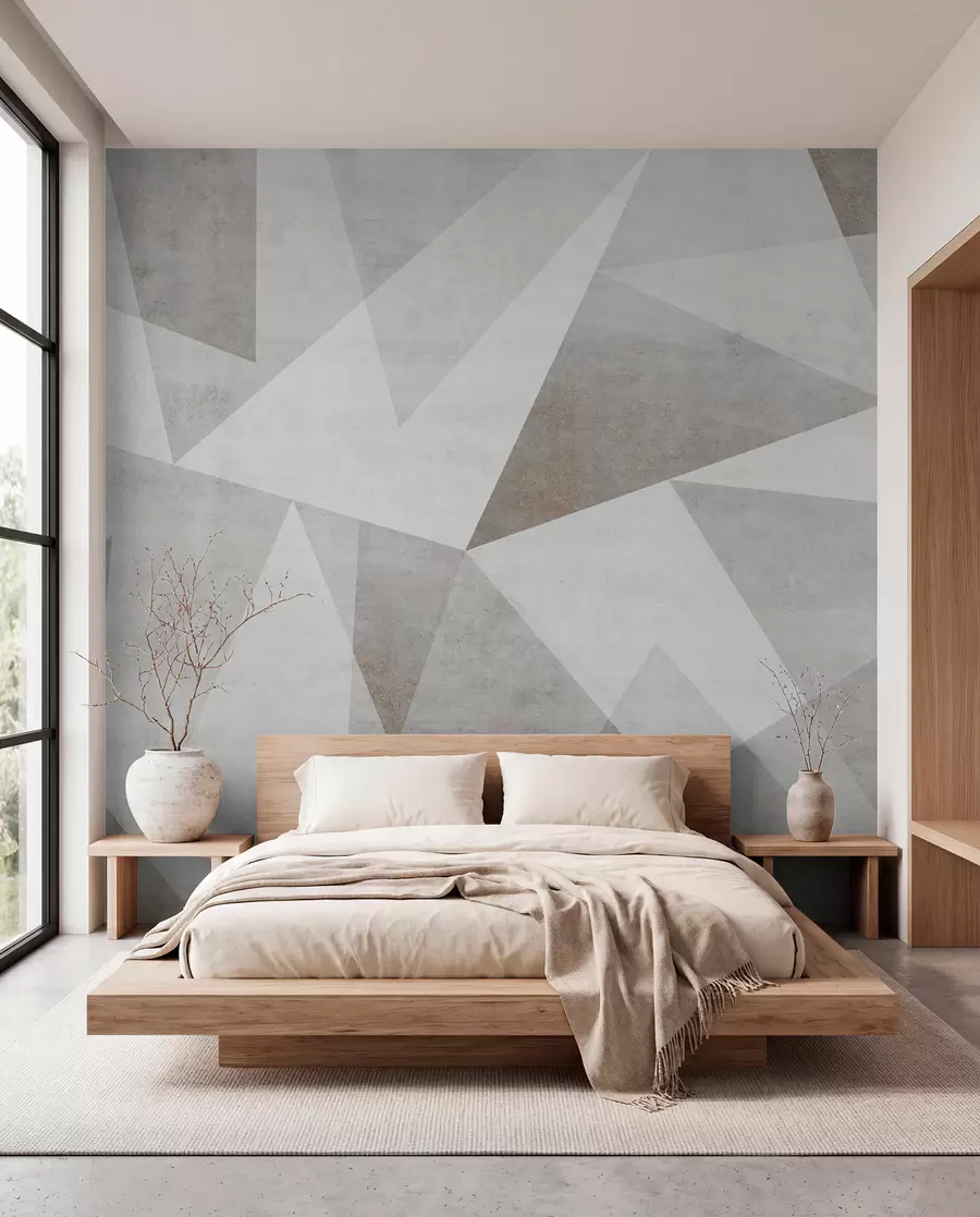 wall murals Hermetry triangles with lines u97345