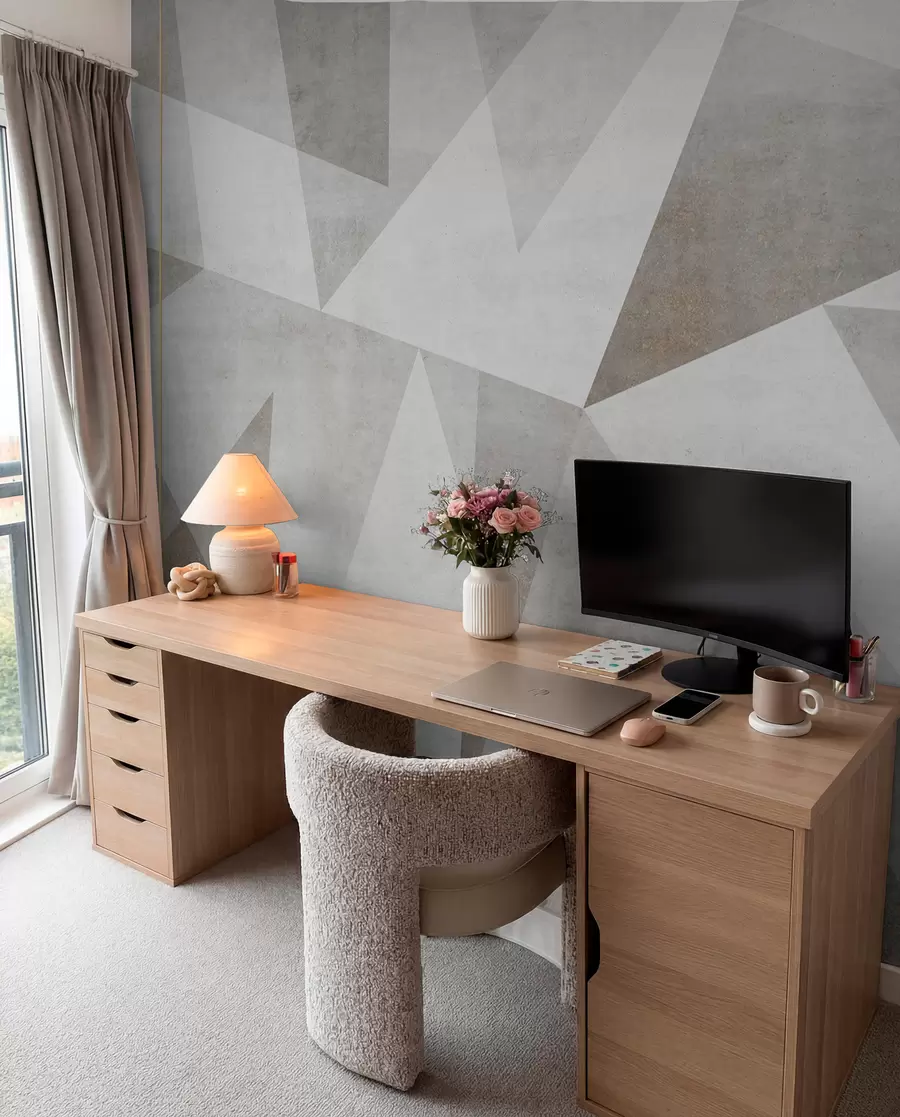 wall murals Hermetry triangles with lines u97345