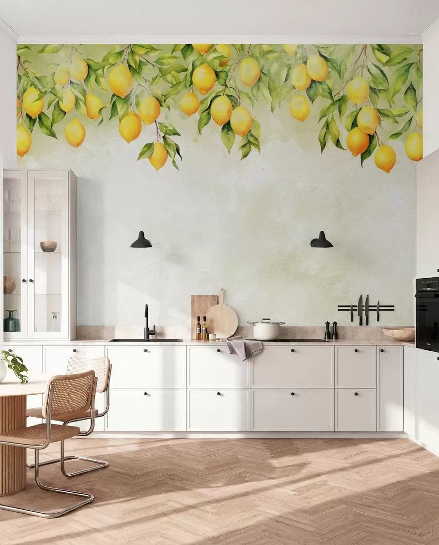 wall murals Tender lemon branches u97595