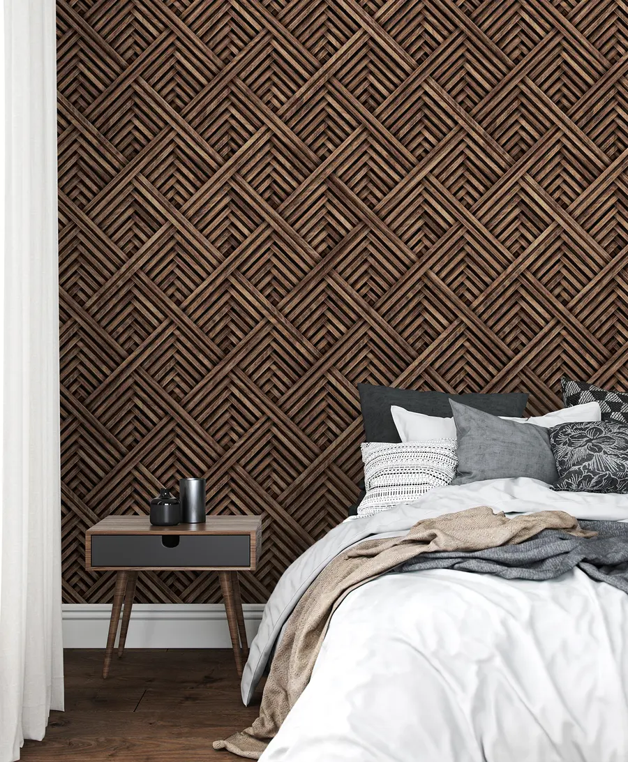wall murals Geometric wood pattern u97483