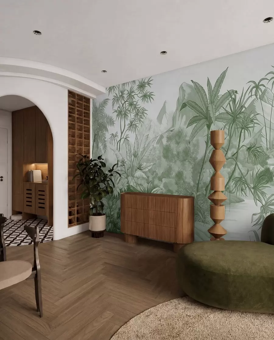 wall murals Tropics in green u59039v3
