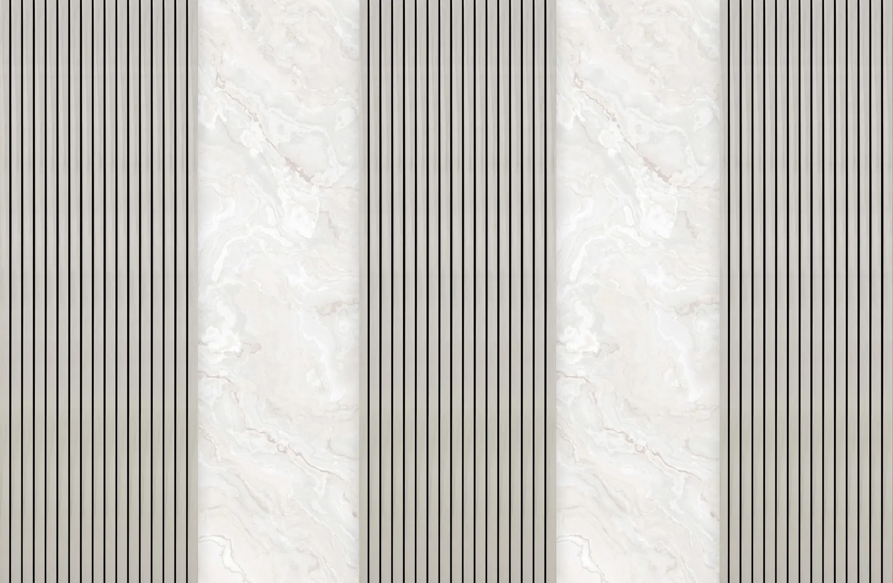 wall murals Wooden slats with marble u97465