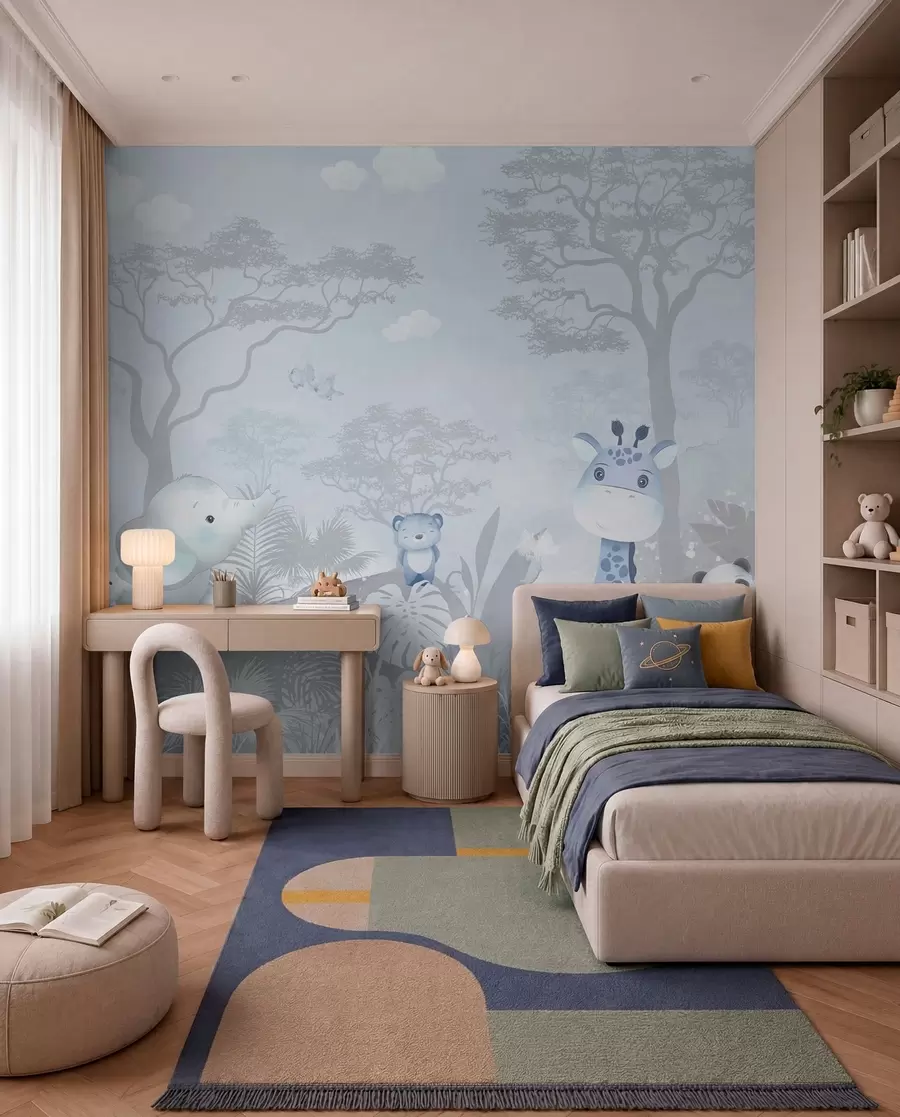 wall murals Little Safari in Blue u73878v1