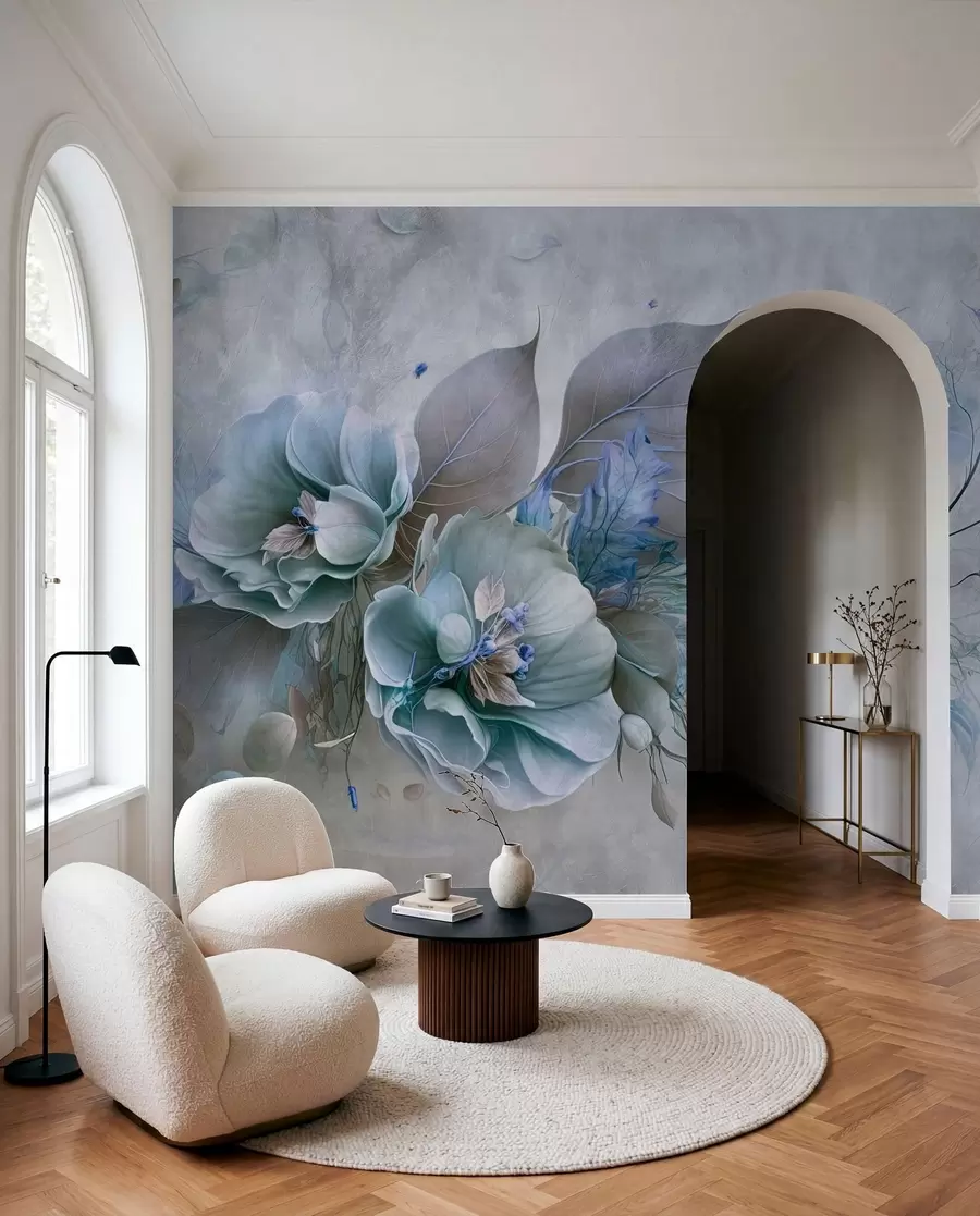 wall murals Chimera flowers in blue colors u93930v1