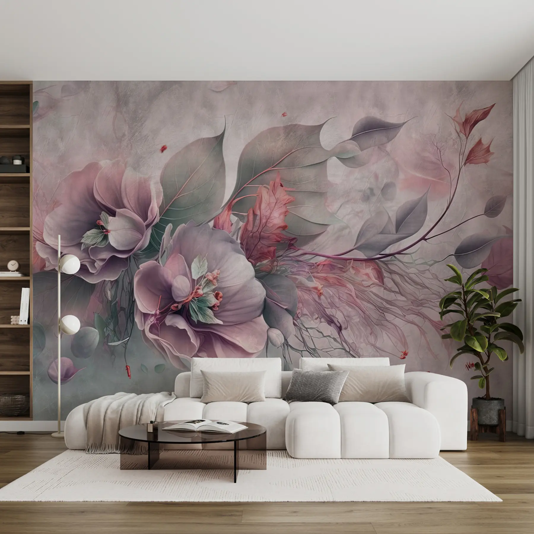 wall murals Chimera flowers in pink colors u93930v2
