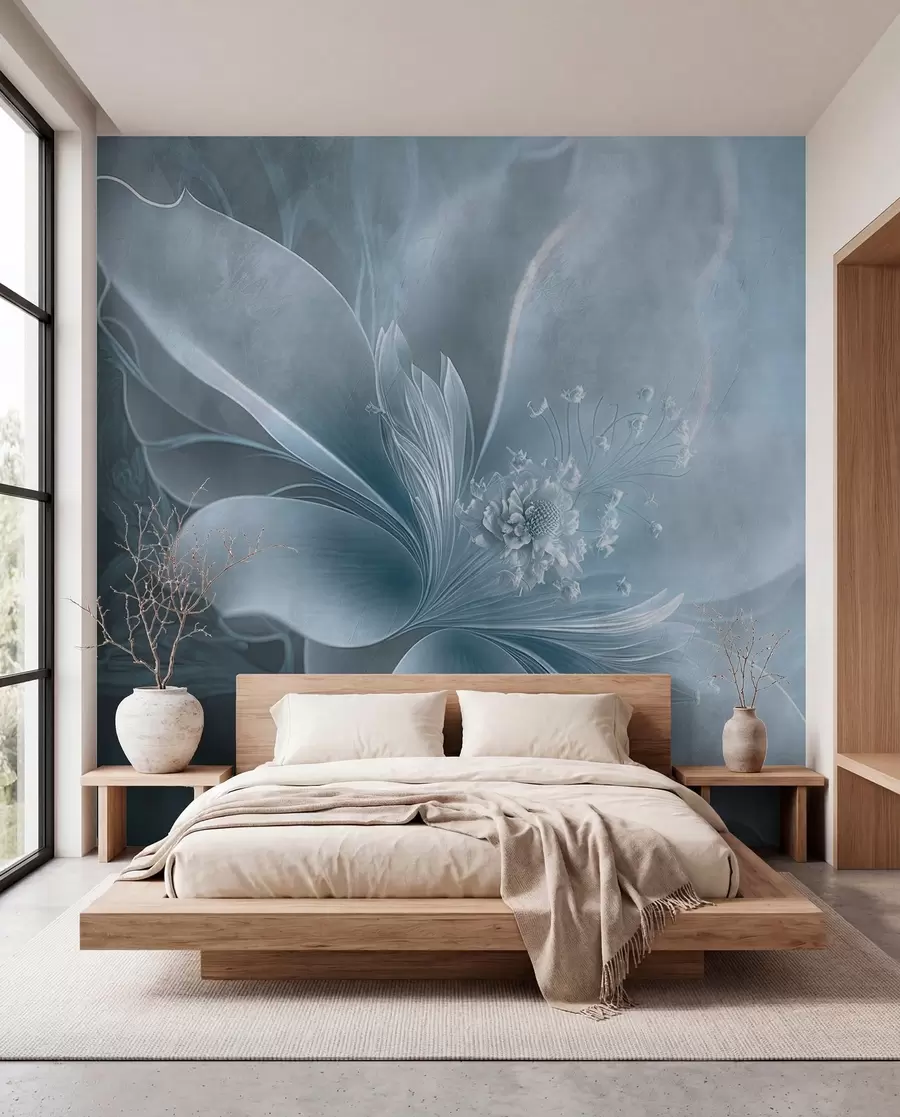 wall murals A very delicate flower in blue colors u93944v1