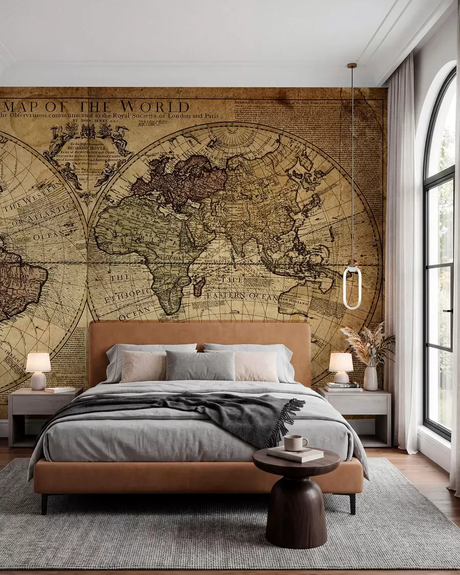 wall murals An antique world map u18533
