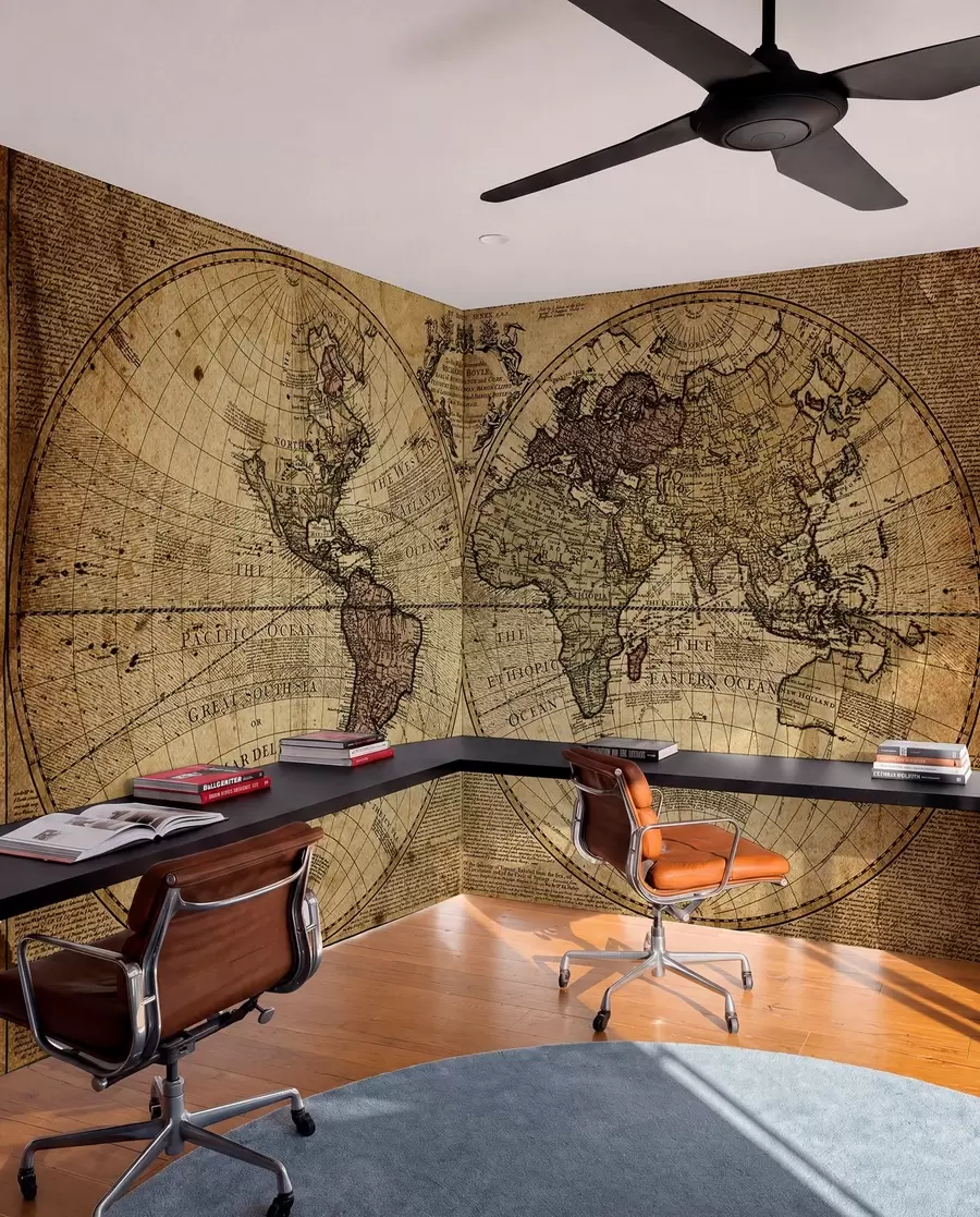 wall murals An antique world map u18533