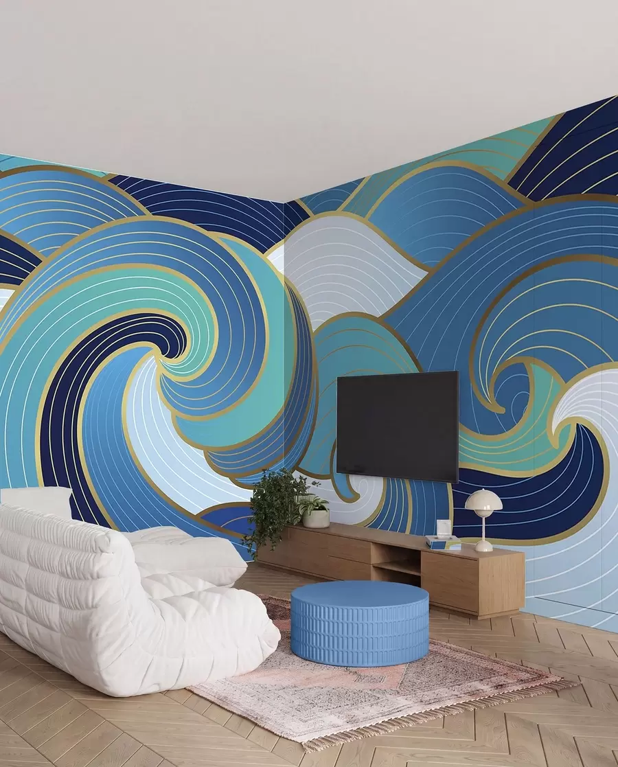 wall murals Eastern waves u98590