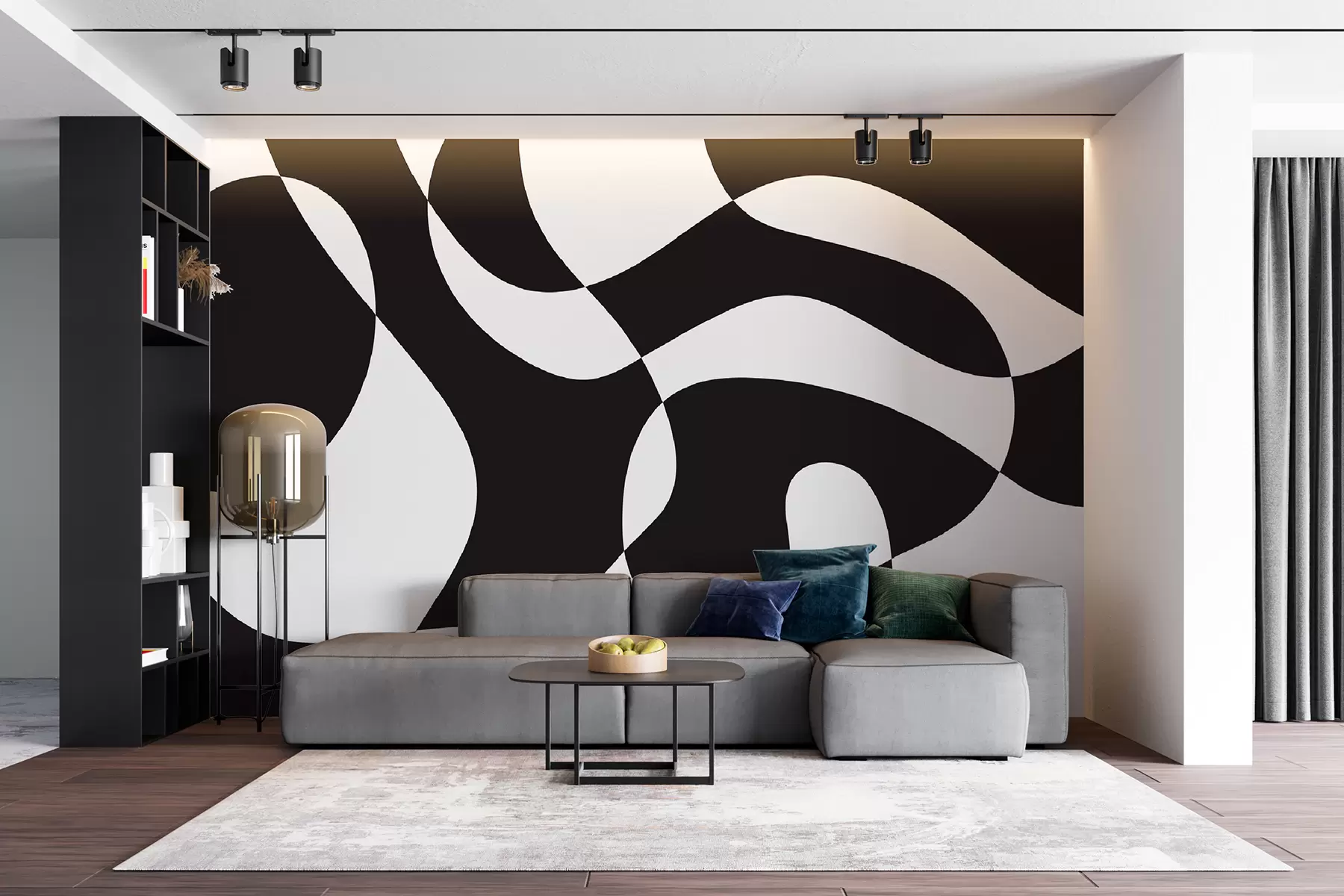 wall murals Trendy abstract geometric wallpaper u98575