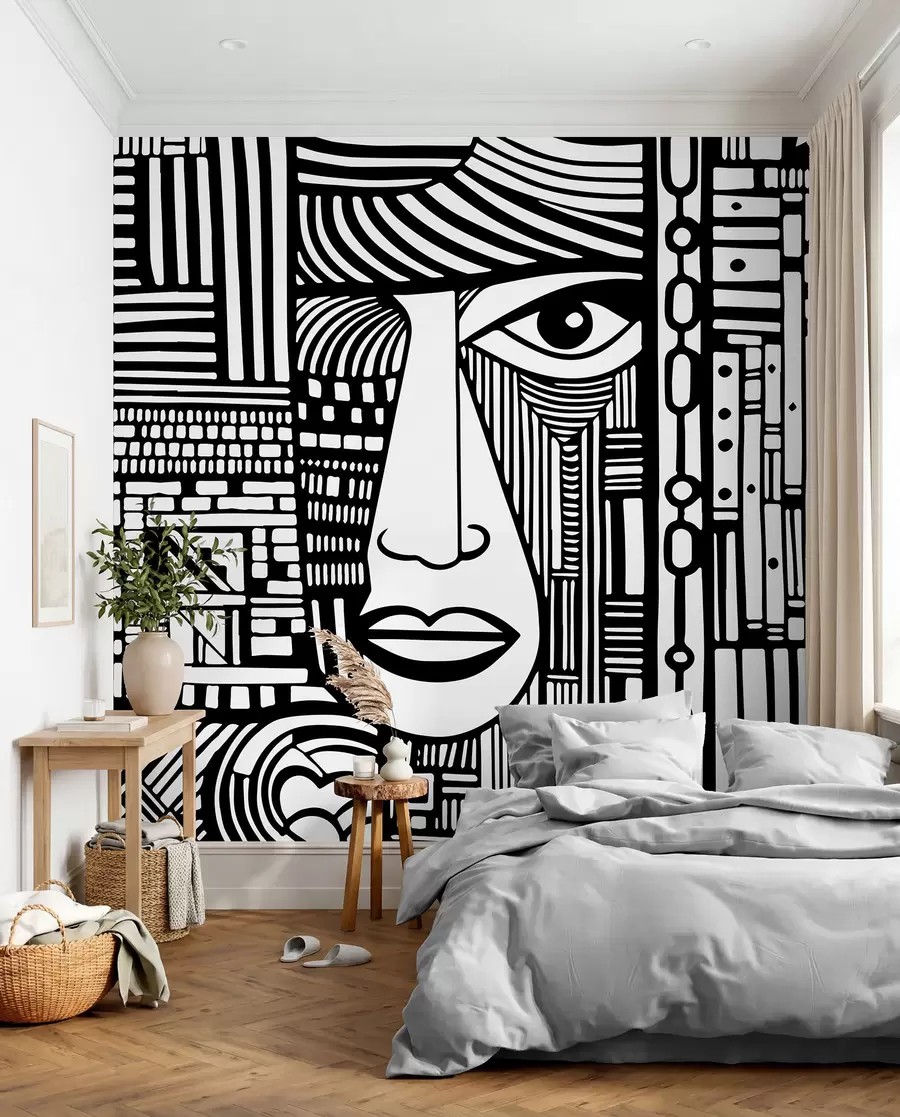 wall murals Abstract face u98713