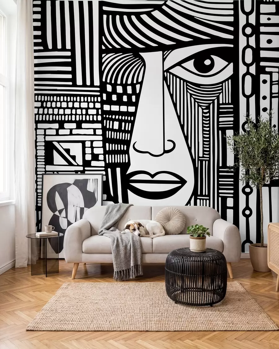 wall murals Abstract face u98713