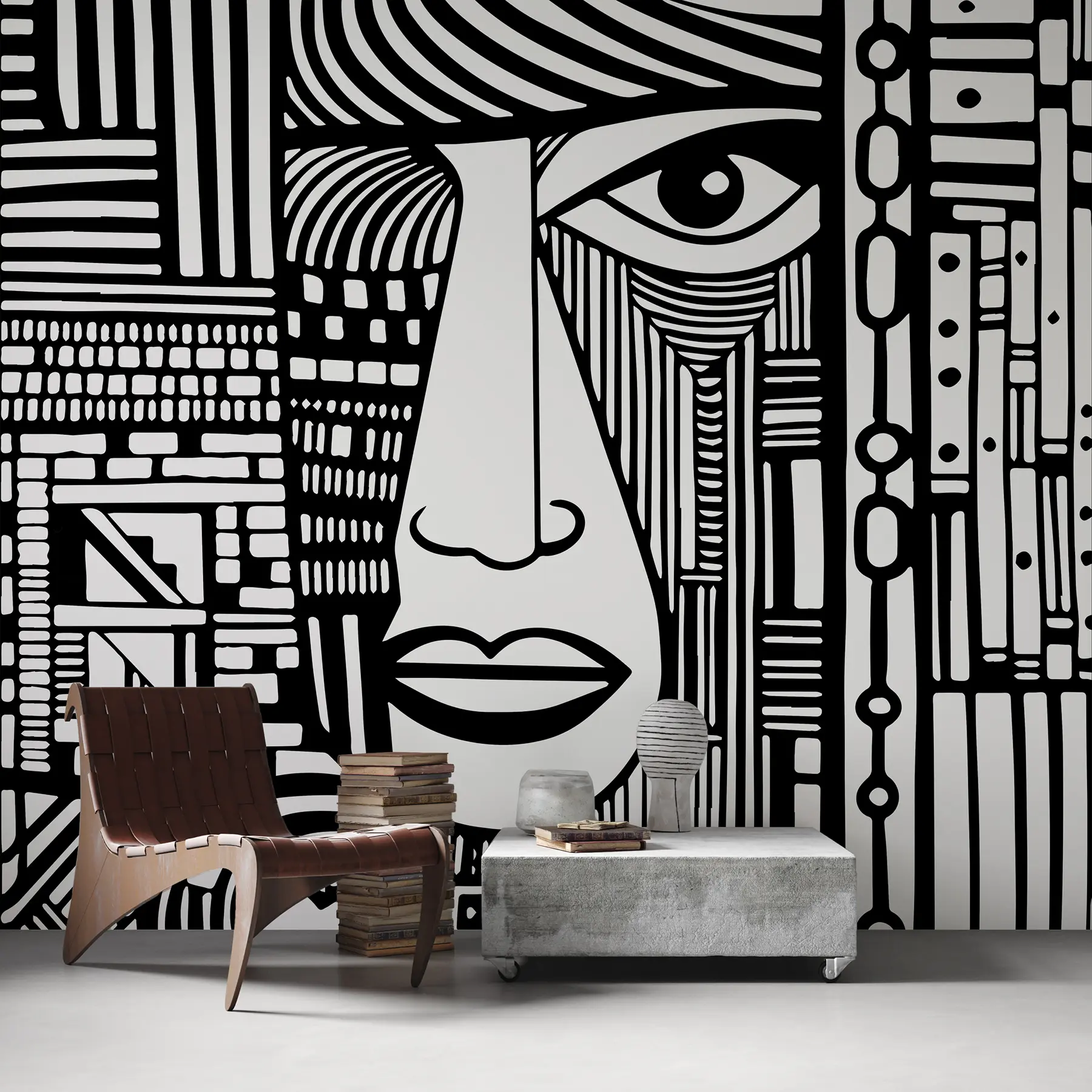 wall murals Abstract face u98713