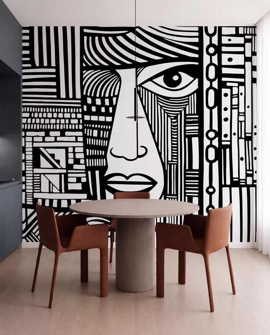 wall murals Abstract face u98713