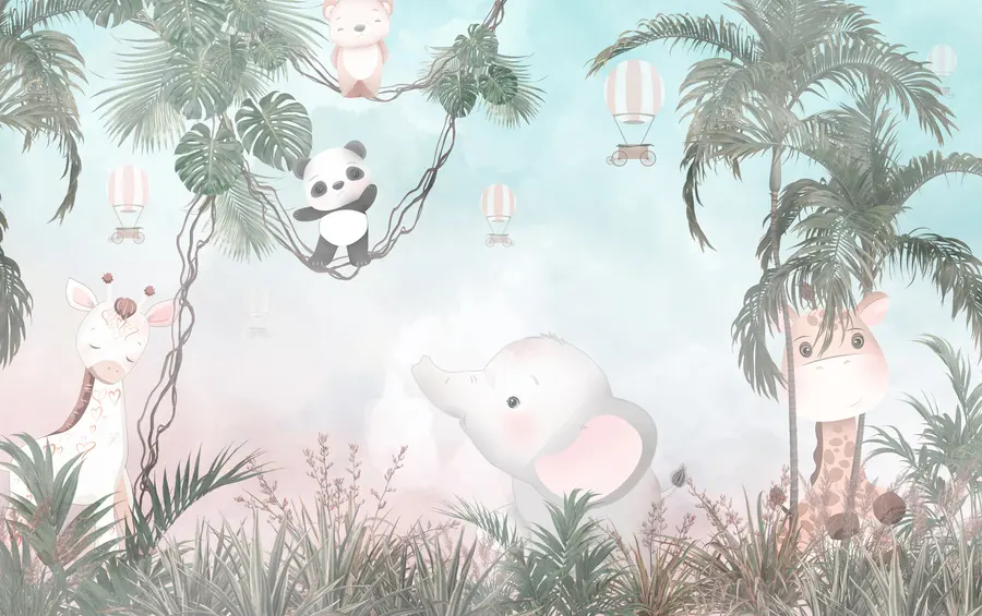 wall murals Cute animals for a child's room u98167