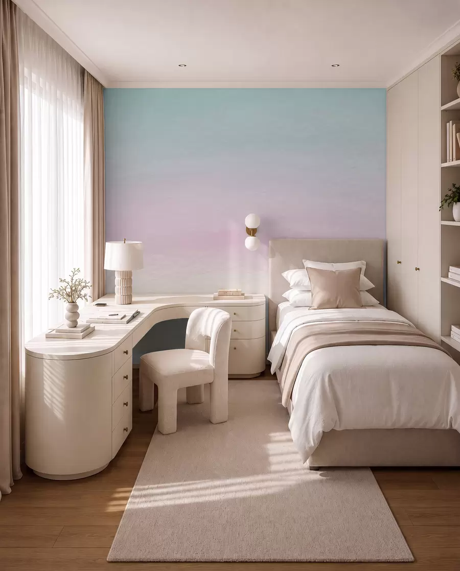 wall murals Ombre in pink and blue style u98238
