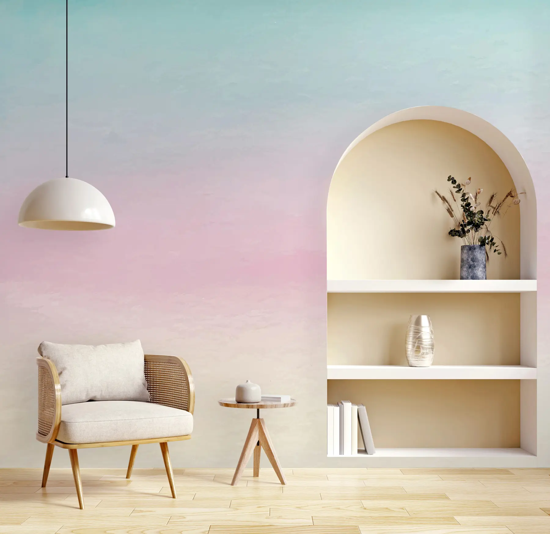 wall murals Ombre in pink and blue style u98238