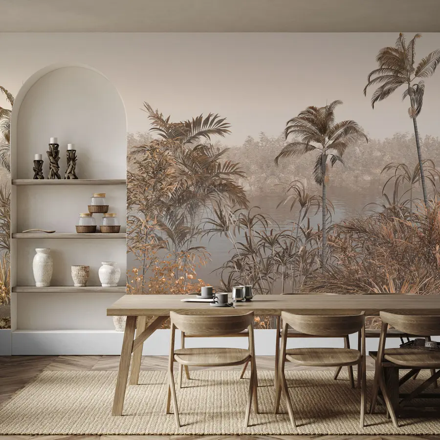 wall murals Tropical trees and leaves u98929
