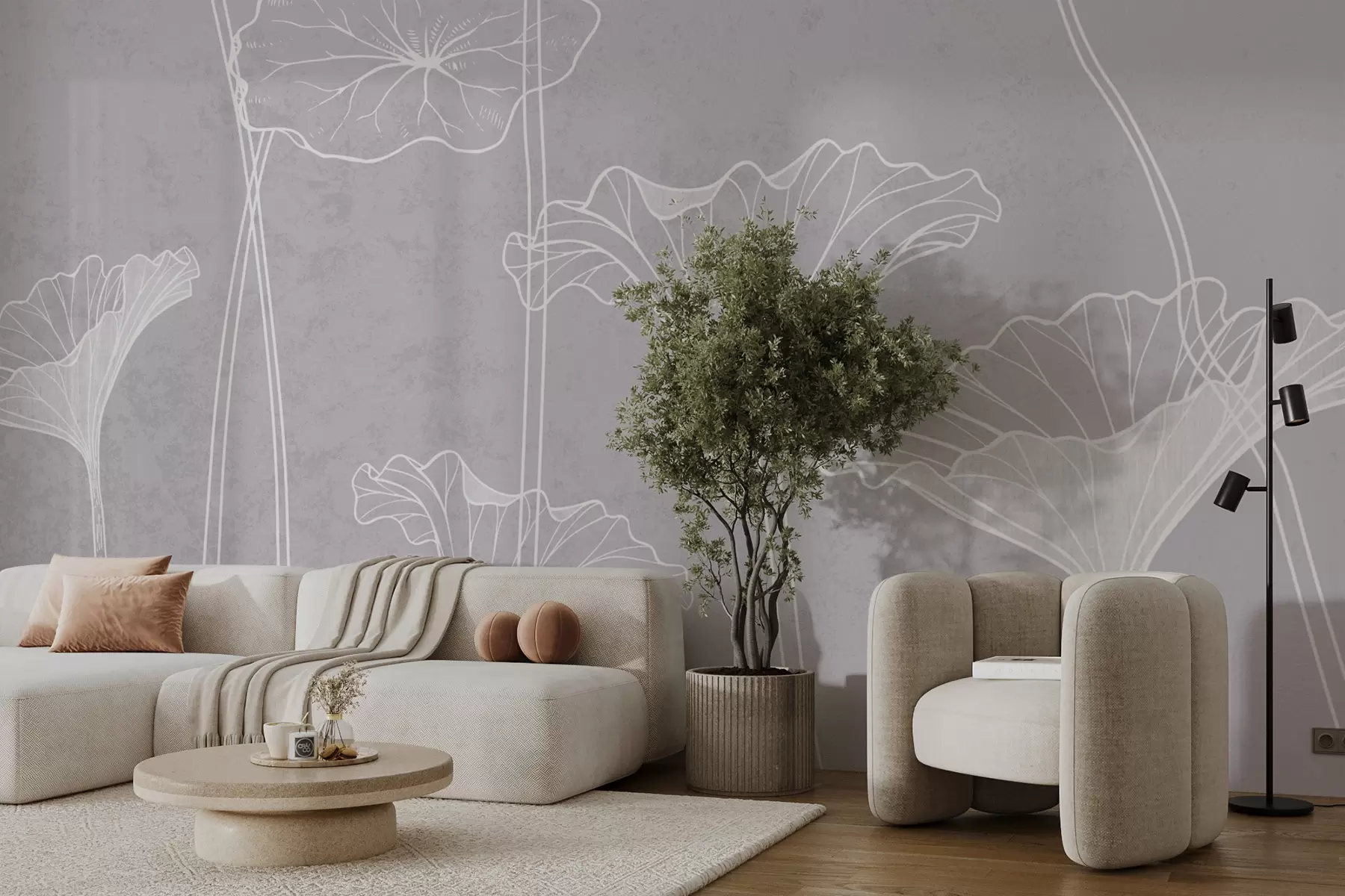 wall murals Flowers in minimalist style u98684