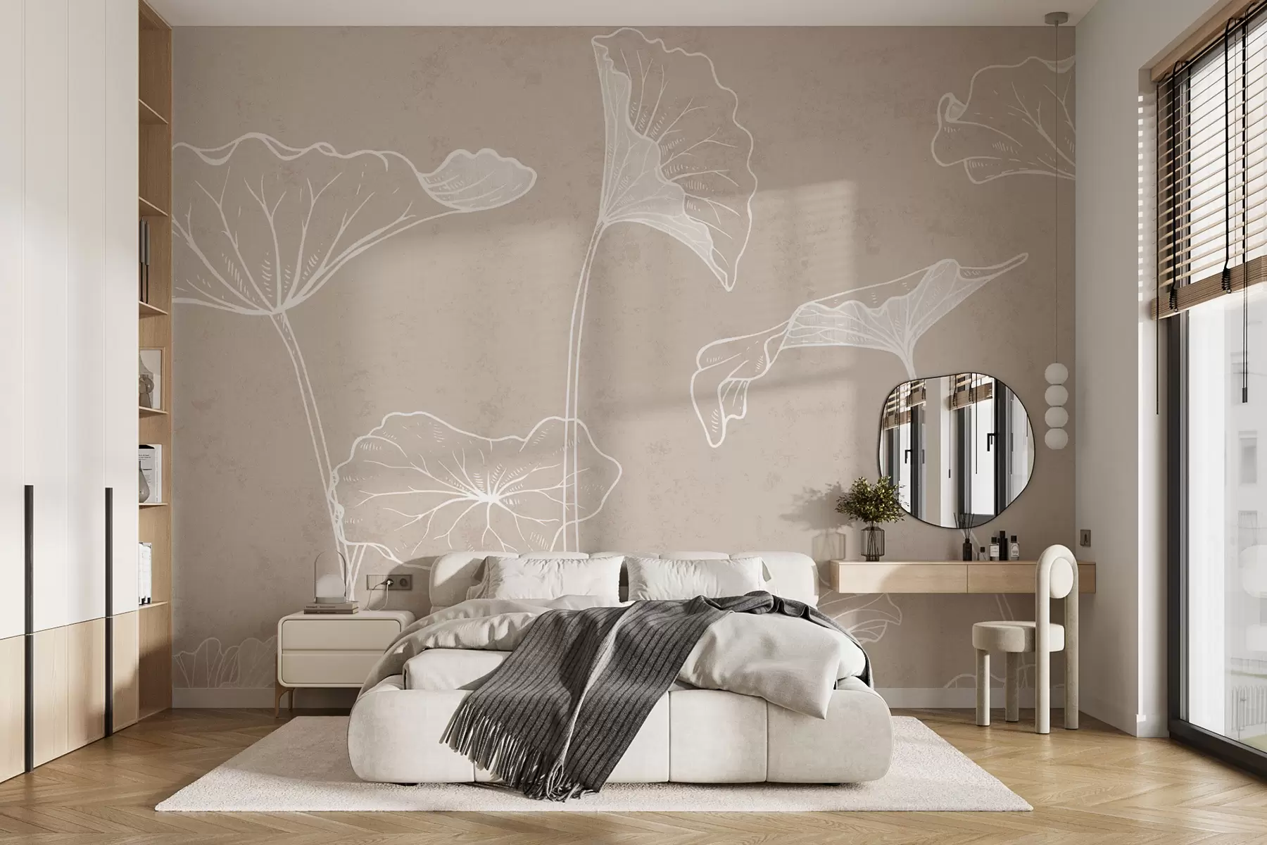 wall murals Flowers in minimalist style u98684v1