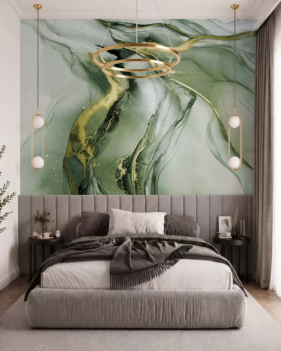 wall murals Green marble u18250v2