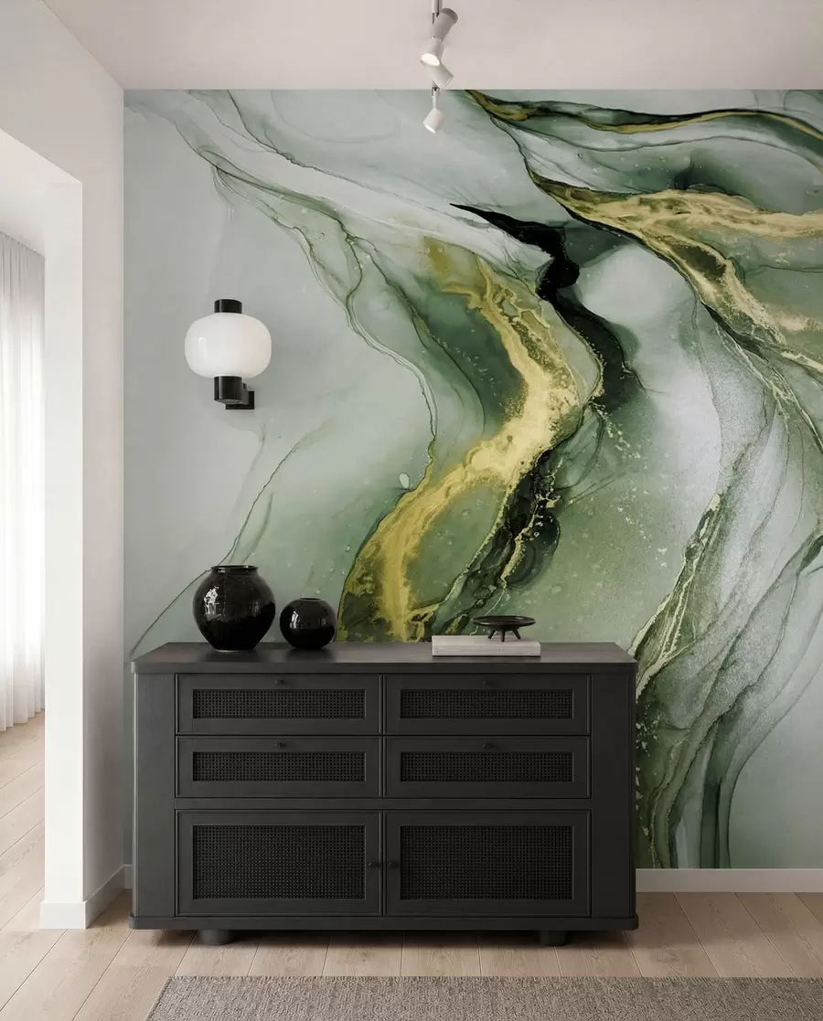 wall murals Green marble u18250v2