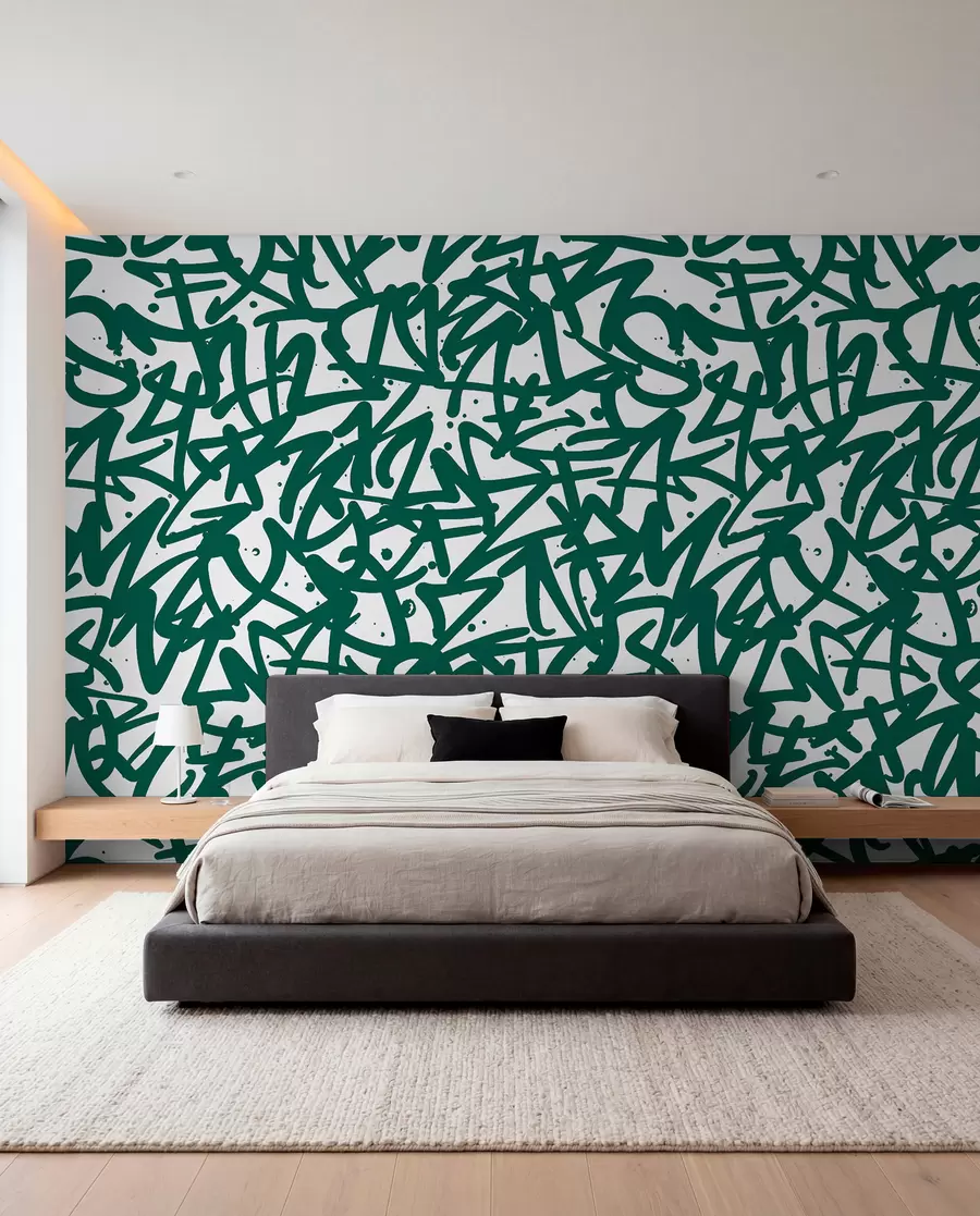 wall murals Graffiti Emotions: Green u99087