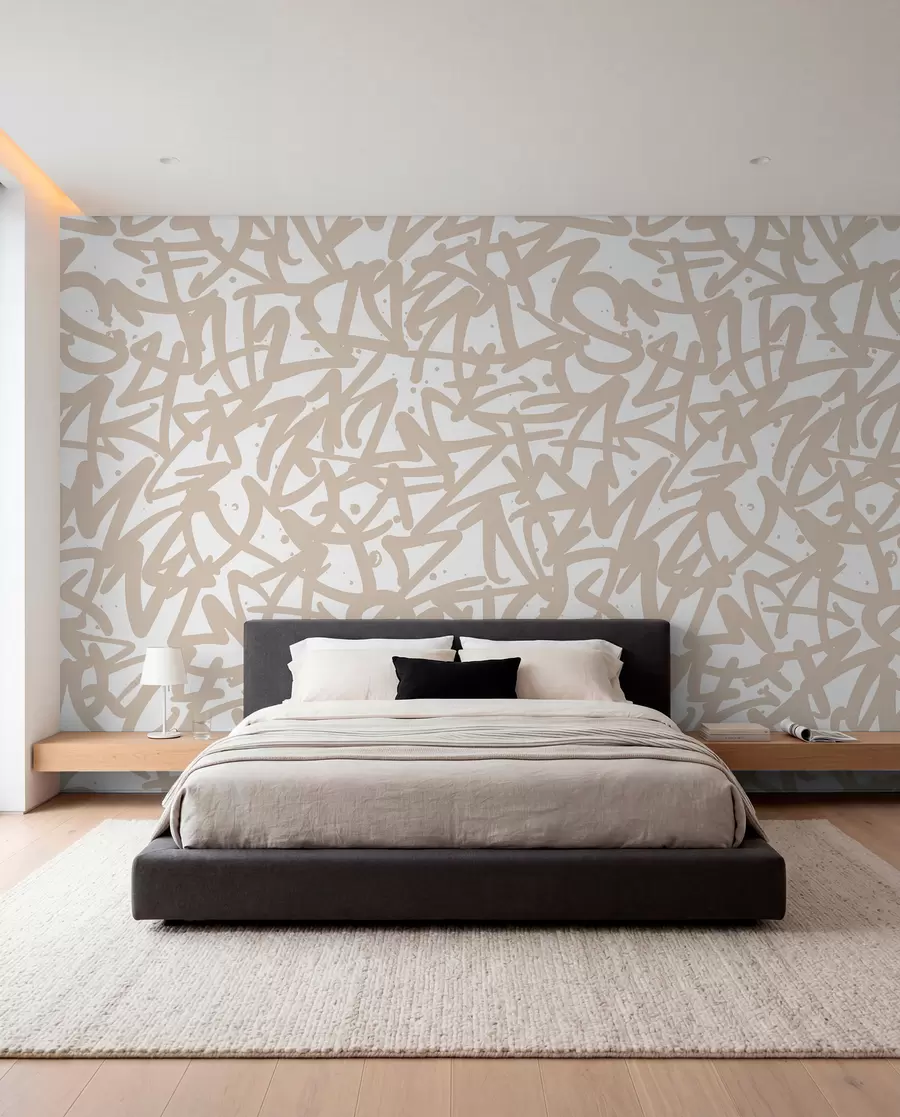 wall murals Graffiti Emotions: Beige u99087v1