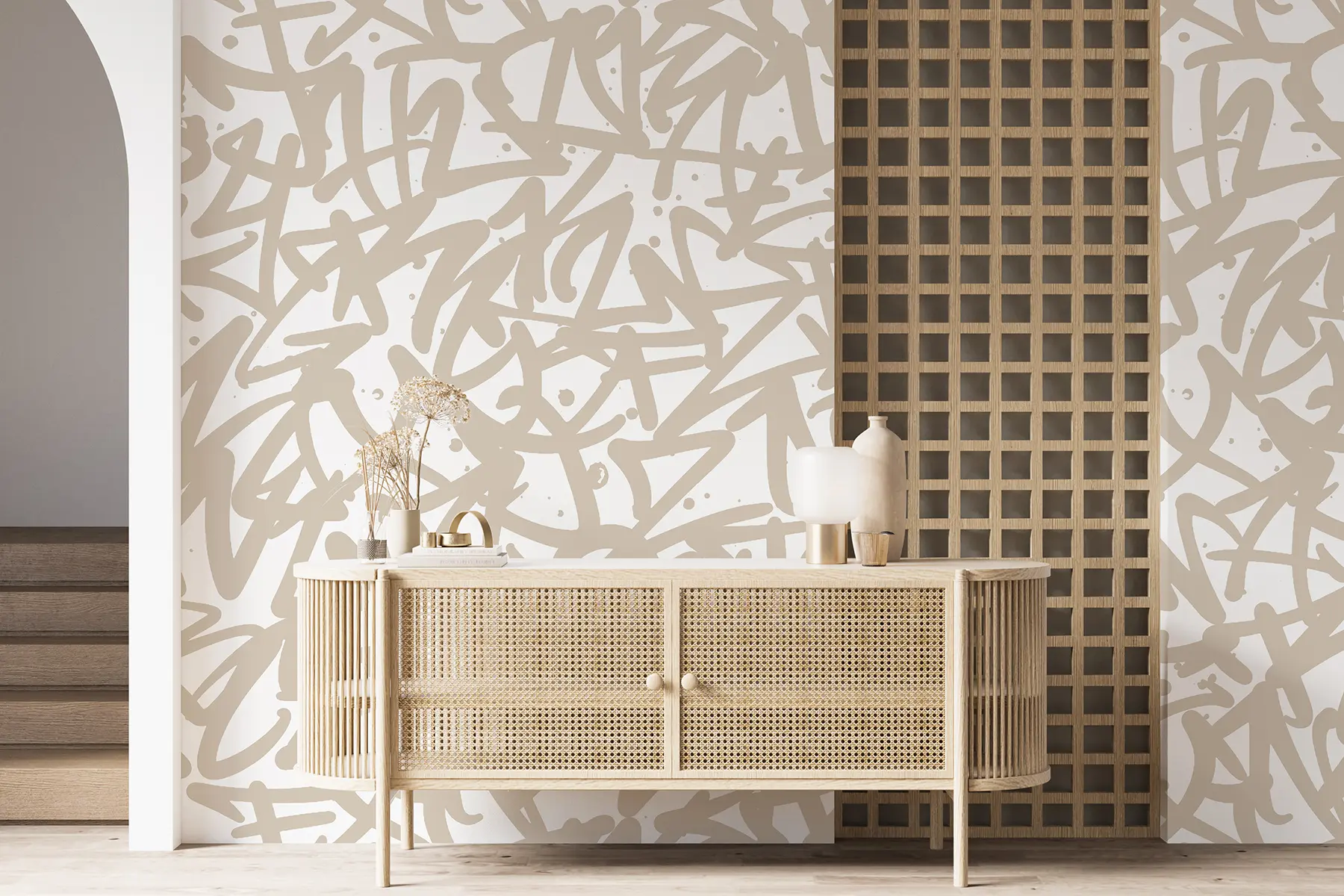 wall murals Graffiti Emotions: Beige u99087v1