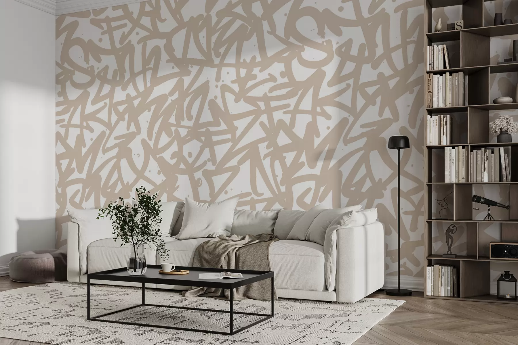 wall murals Graffiti Emotions: Beige u99087v1