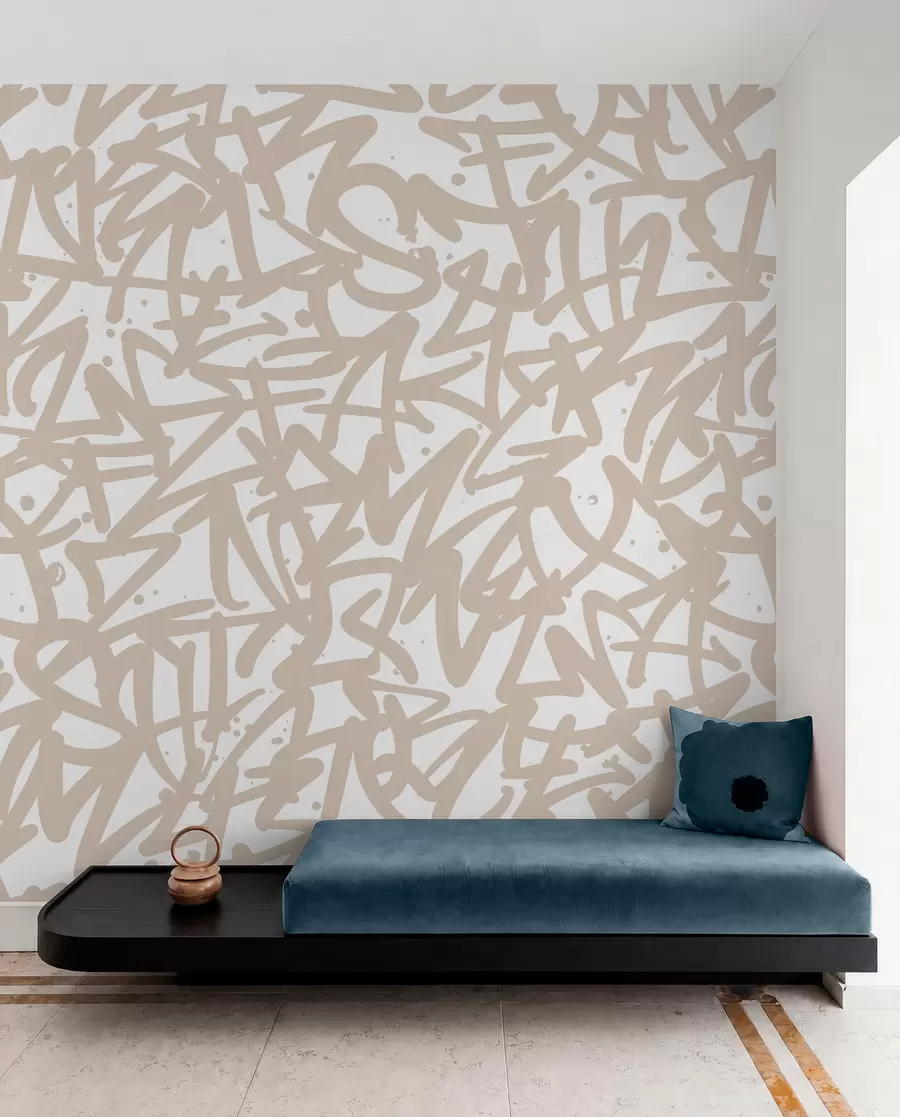 wall murals Graffiti Emotions: Beige u99087v1