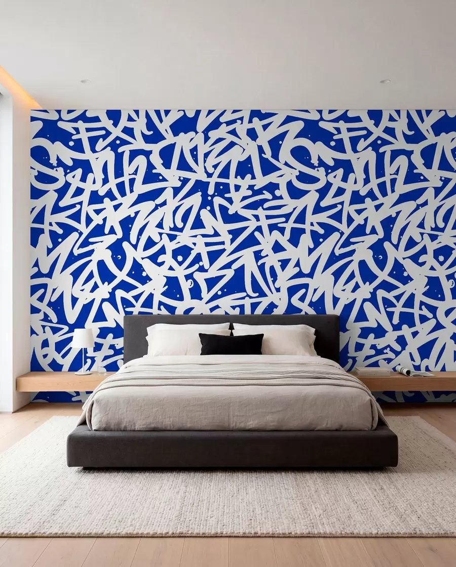 wall murals Graffiti Emotions: Blue u99087v2