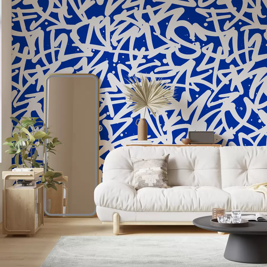 wall murals Graffiti Emotions: Blue u99087v2