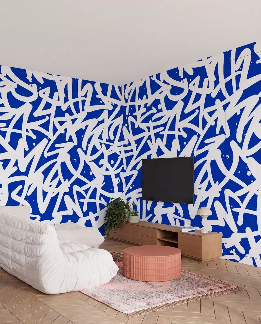 wall murals Graffiti Emotions: Blue u99087v2
