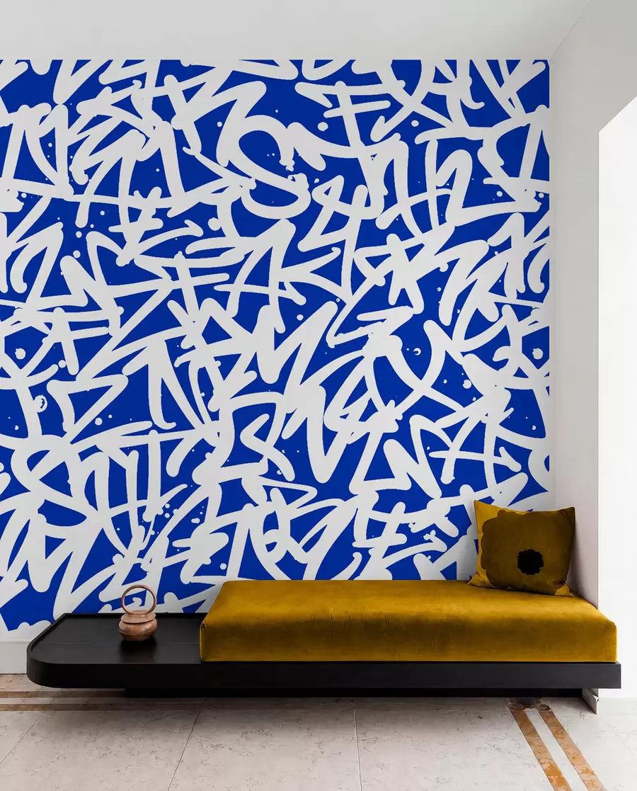 wall murals Graffiti Emotions: Blue u99087v2