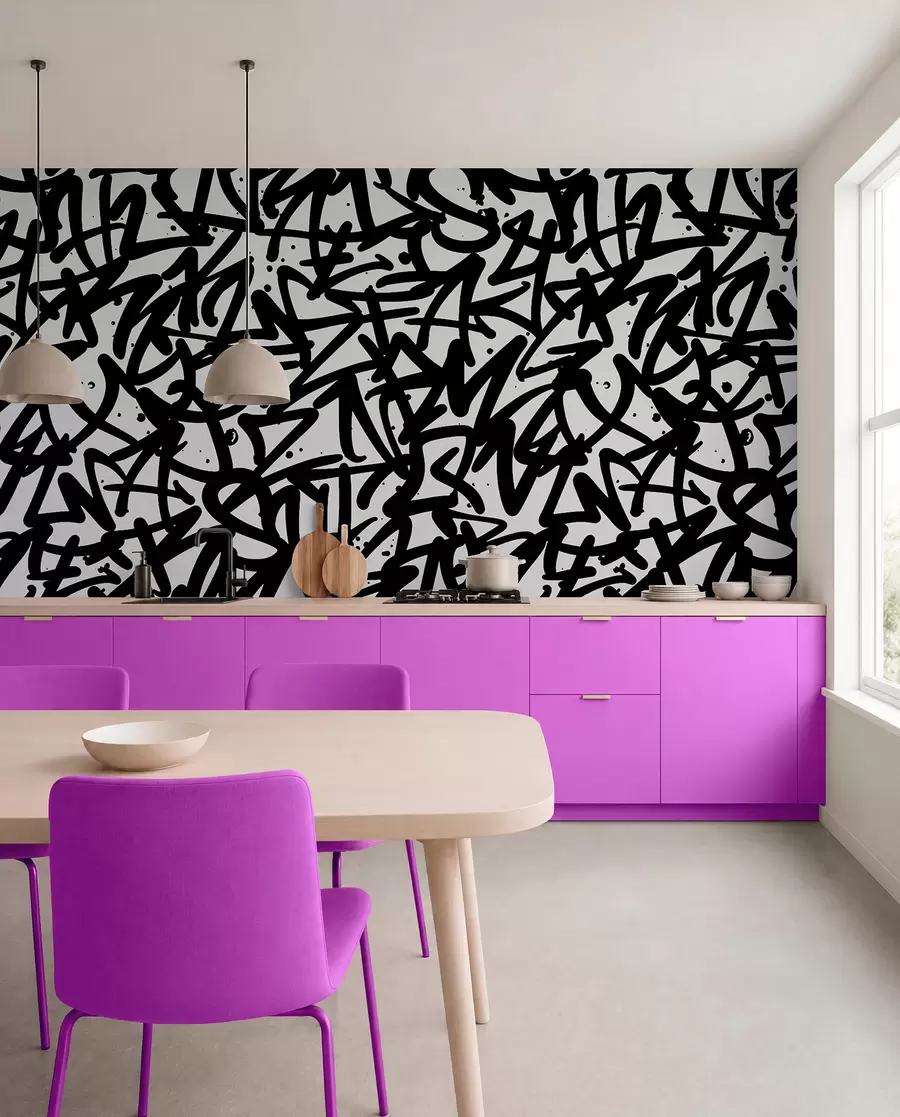 wall murals Graffiti Emotions: Black u99087v3