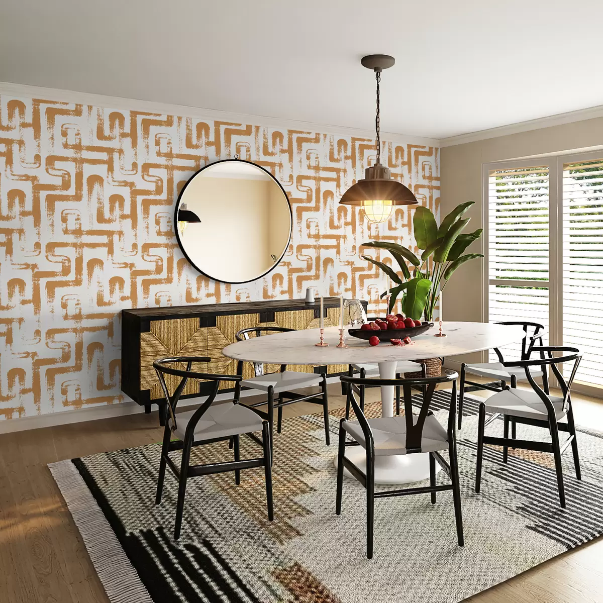 wall murals Line Magic: Orange u99091v2