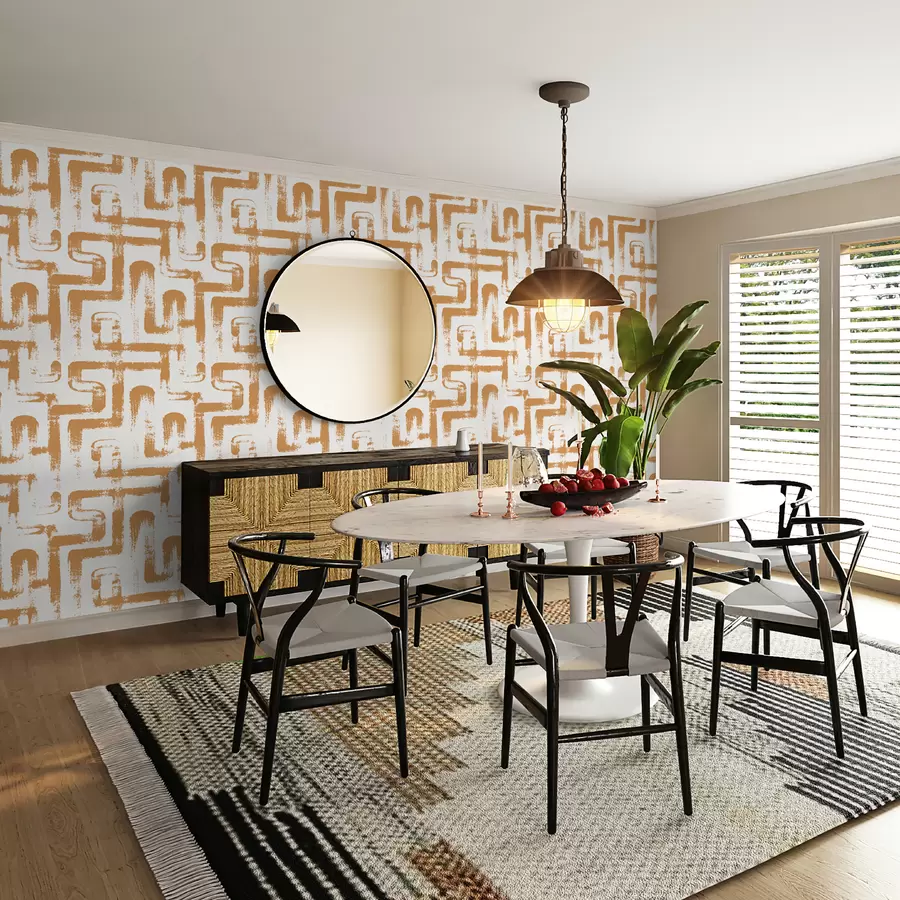 wall murals Line Magic: Orange u99091v2