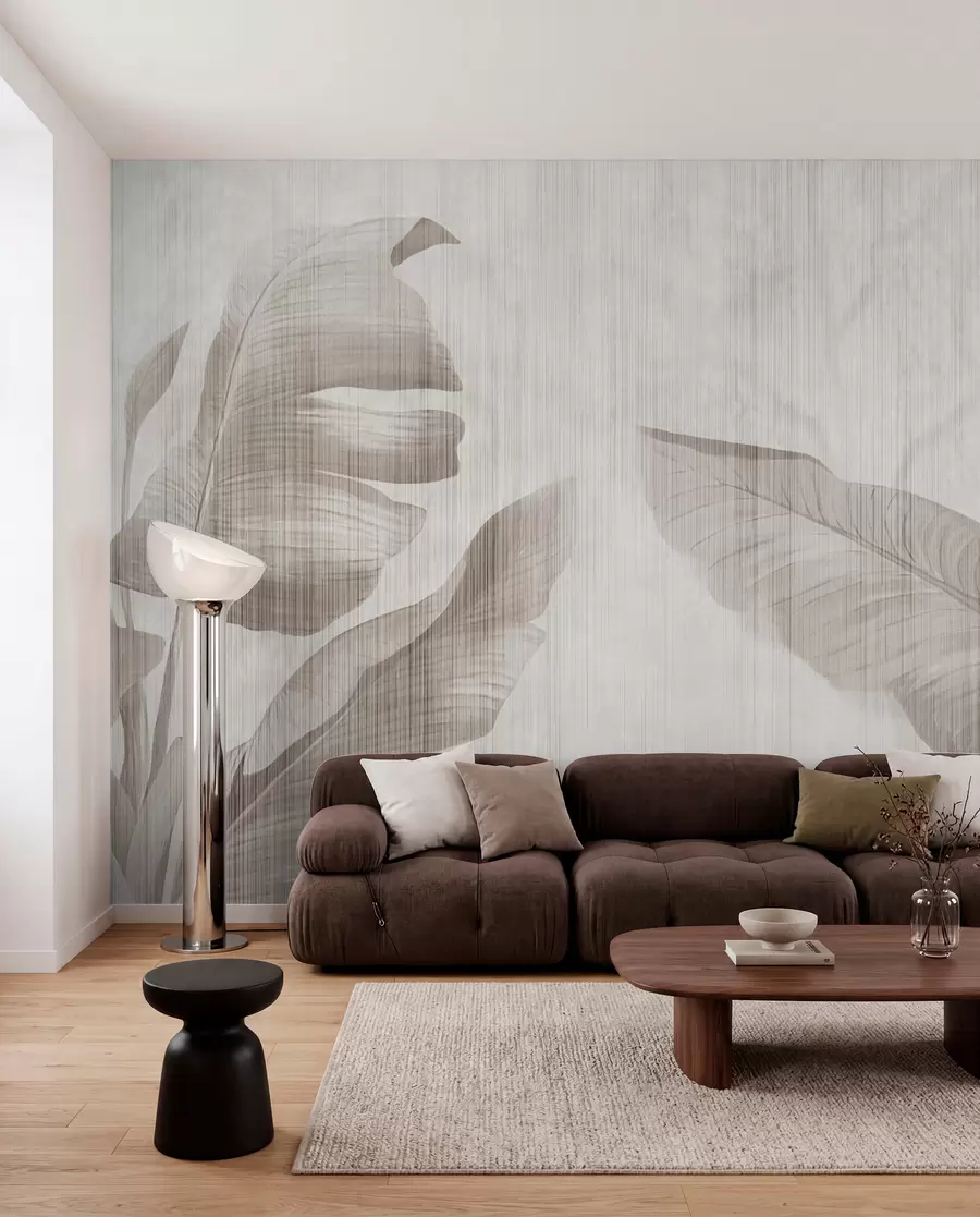 wall murals Tropical leaves in grunge style u00299d1